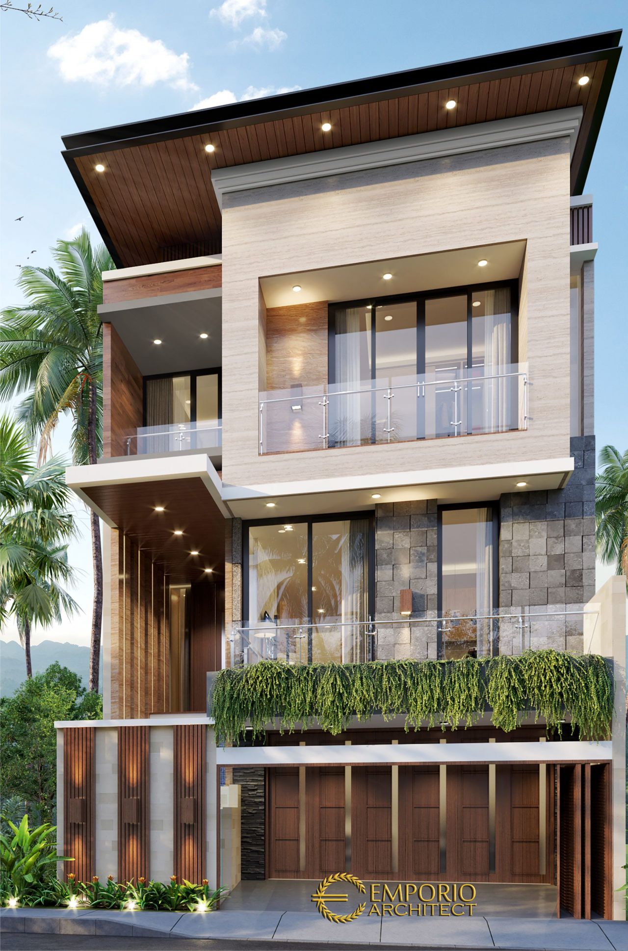 Desain Rumah Modern 3 Lantai Bapak Aprian di Yogyakarta 1