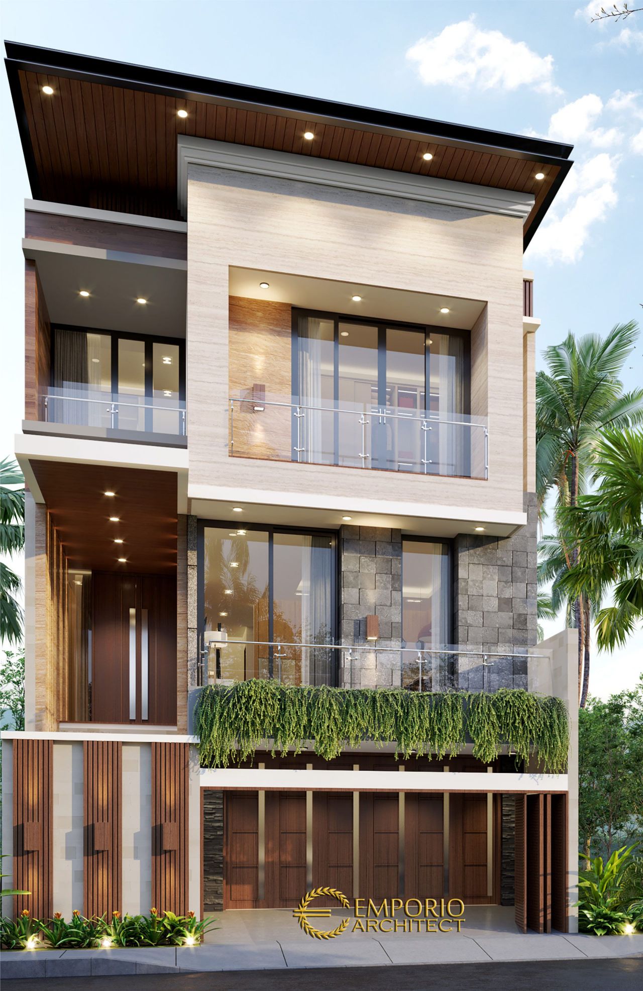 Desain Rumah Modern 3 Lantai Bapak Aprian di Yogyakarta 2