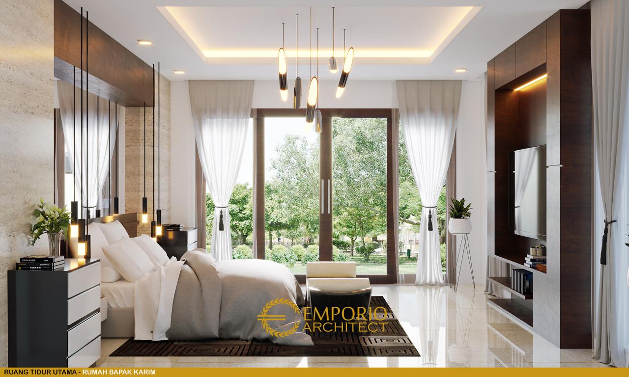 Desain Kamar Tidur Utama Rumah Villa Bali 2 Lantai Bapak Muhammad Karim di Yogyakarta 7