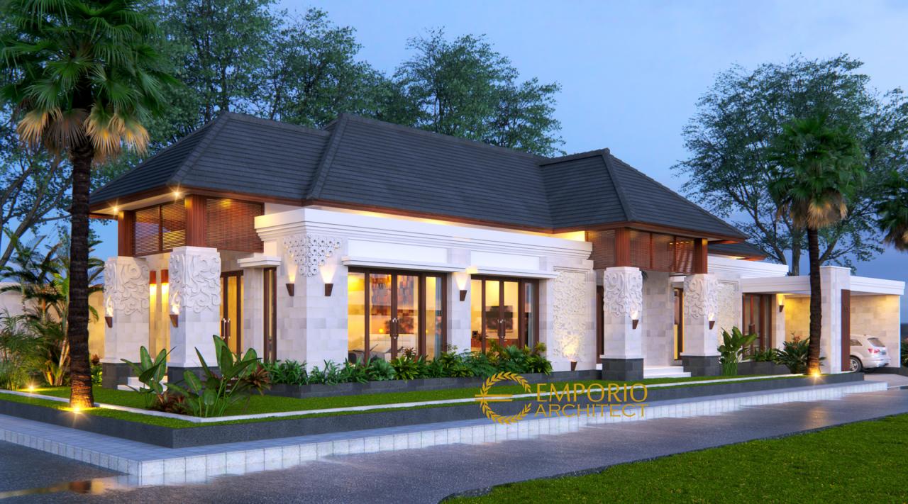 Desain Rumah Villa Bali 1 Lantai Bapak Mukhlis di Aceh
