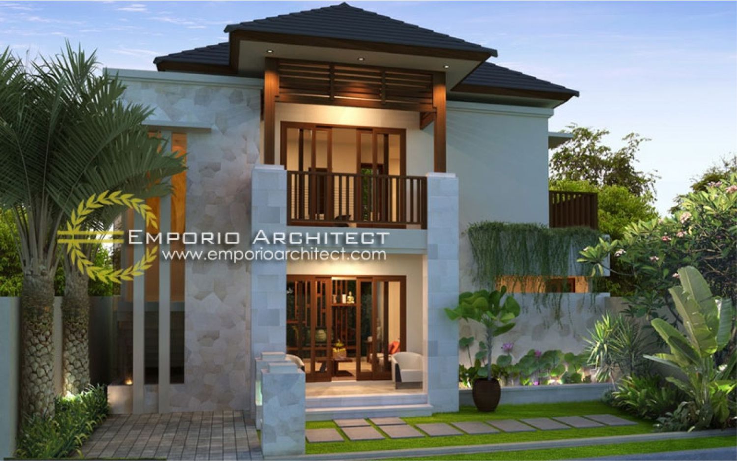 Desain Rumah Villa Bali 2 Lantai Ibu Agung Arini Di Bali