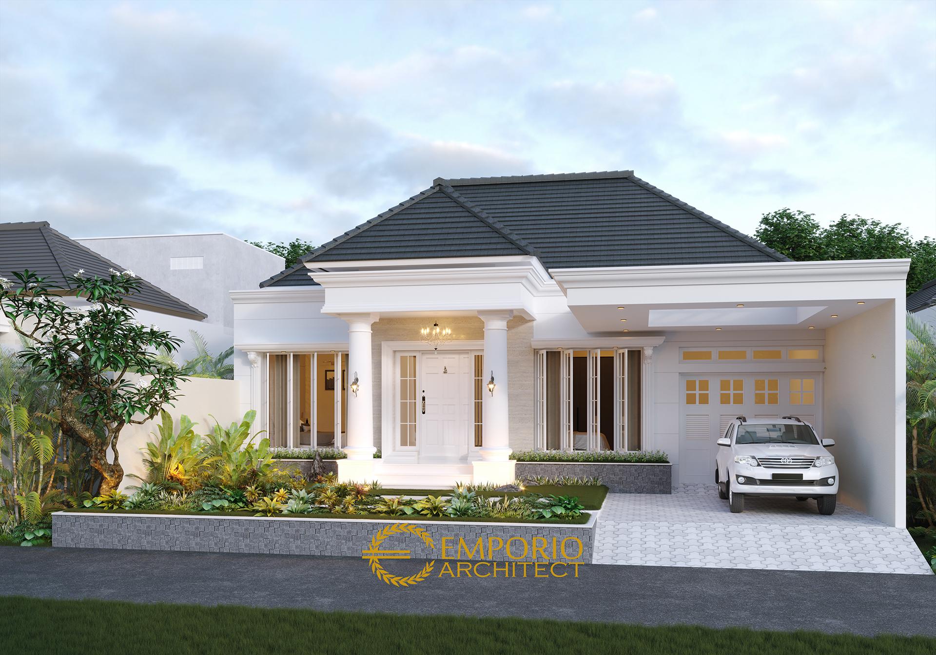 Desain Rumah Classic 1 Lantai Ibu Lellyta Di Kutai Kartanegara