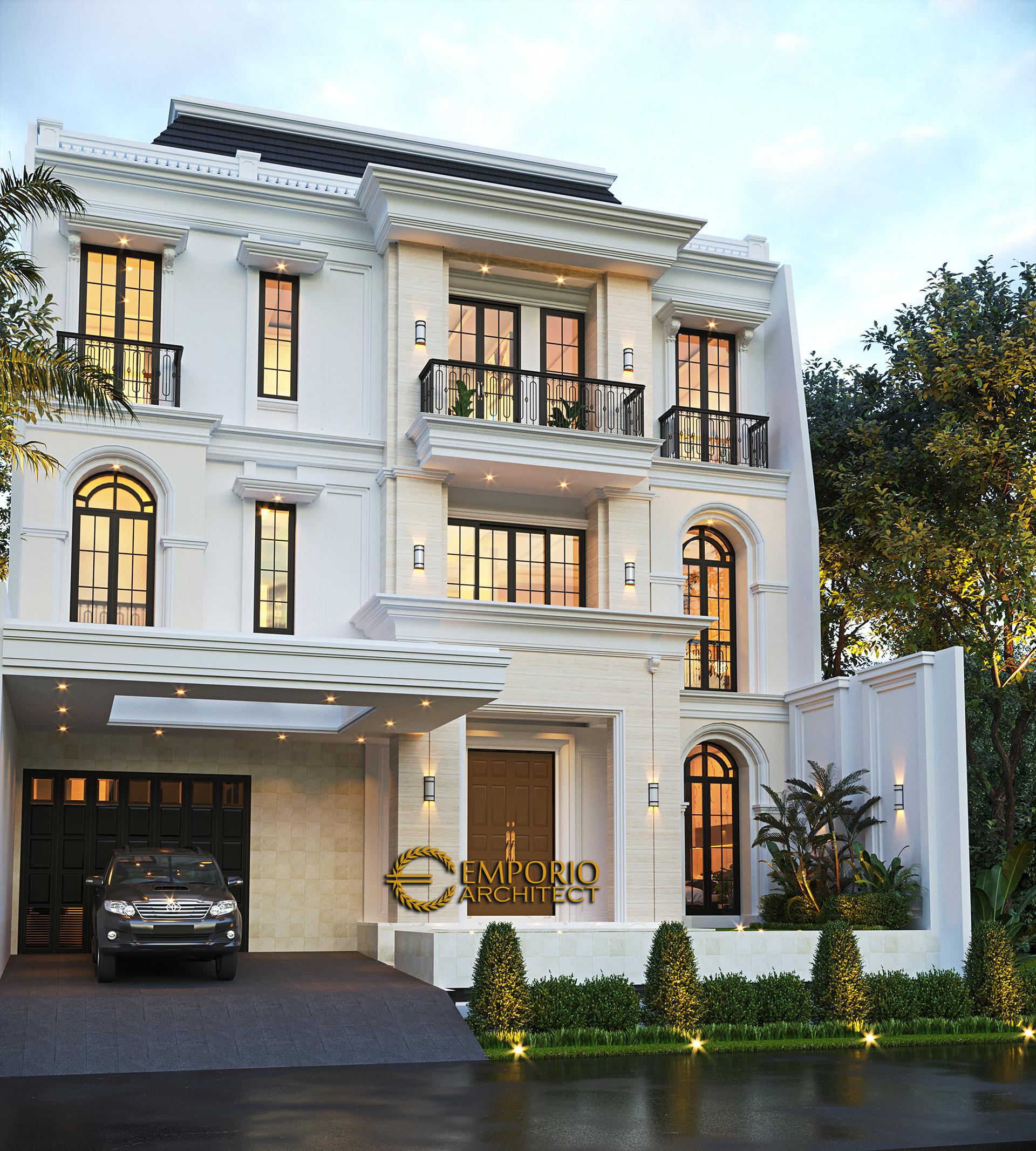 Desain Rumah  Classic  Modern  3 Lantai Ibu Christine di Jakarta