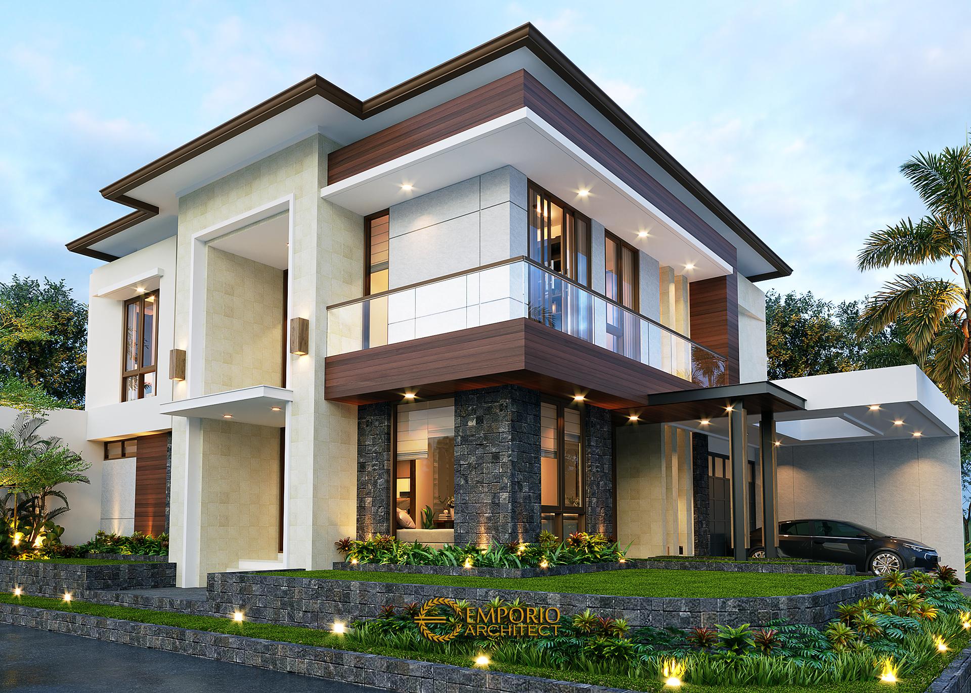 Desain Rumah Modern 2 Lantai Ibu Hesti di Bogor, Jawa Barat