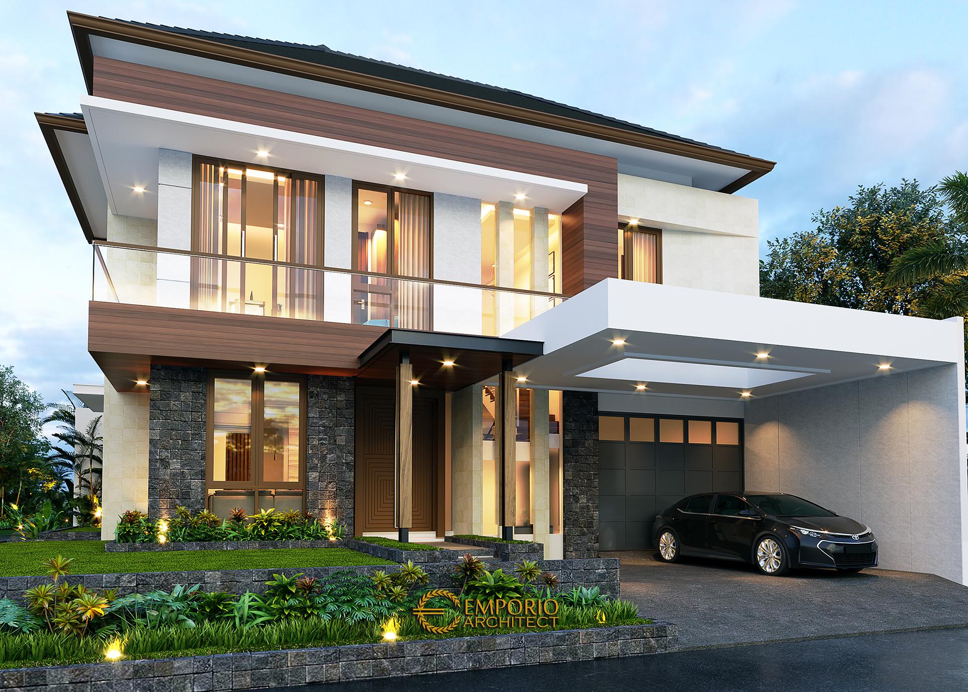 Desain Rumah Modern 2 Lantai Ibu Hesti di Bogor, Jawa Barat