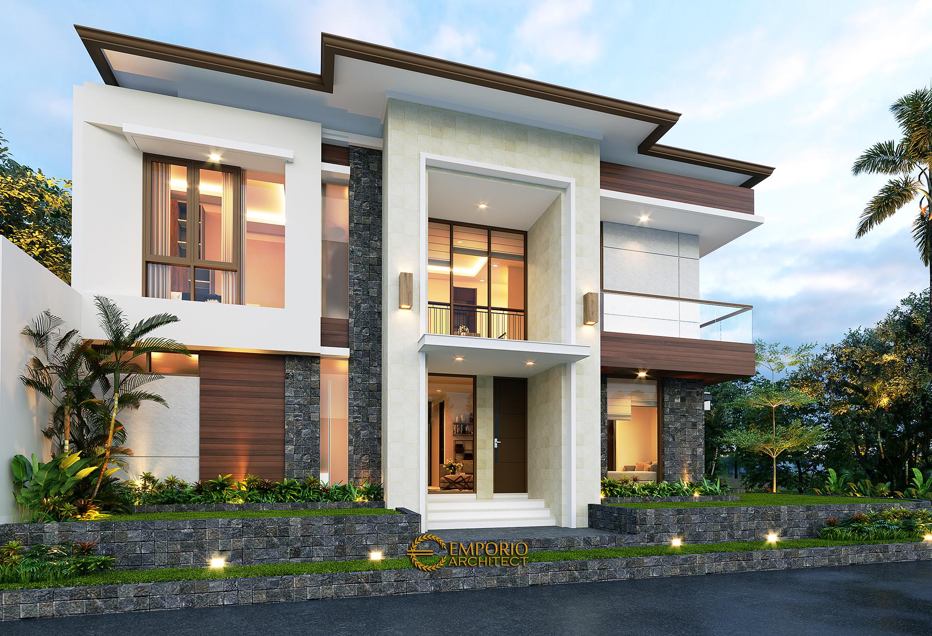 Desain Rumah Modern 2 Lantai Ibu Hesti di Bogor, Jawa Barat
