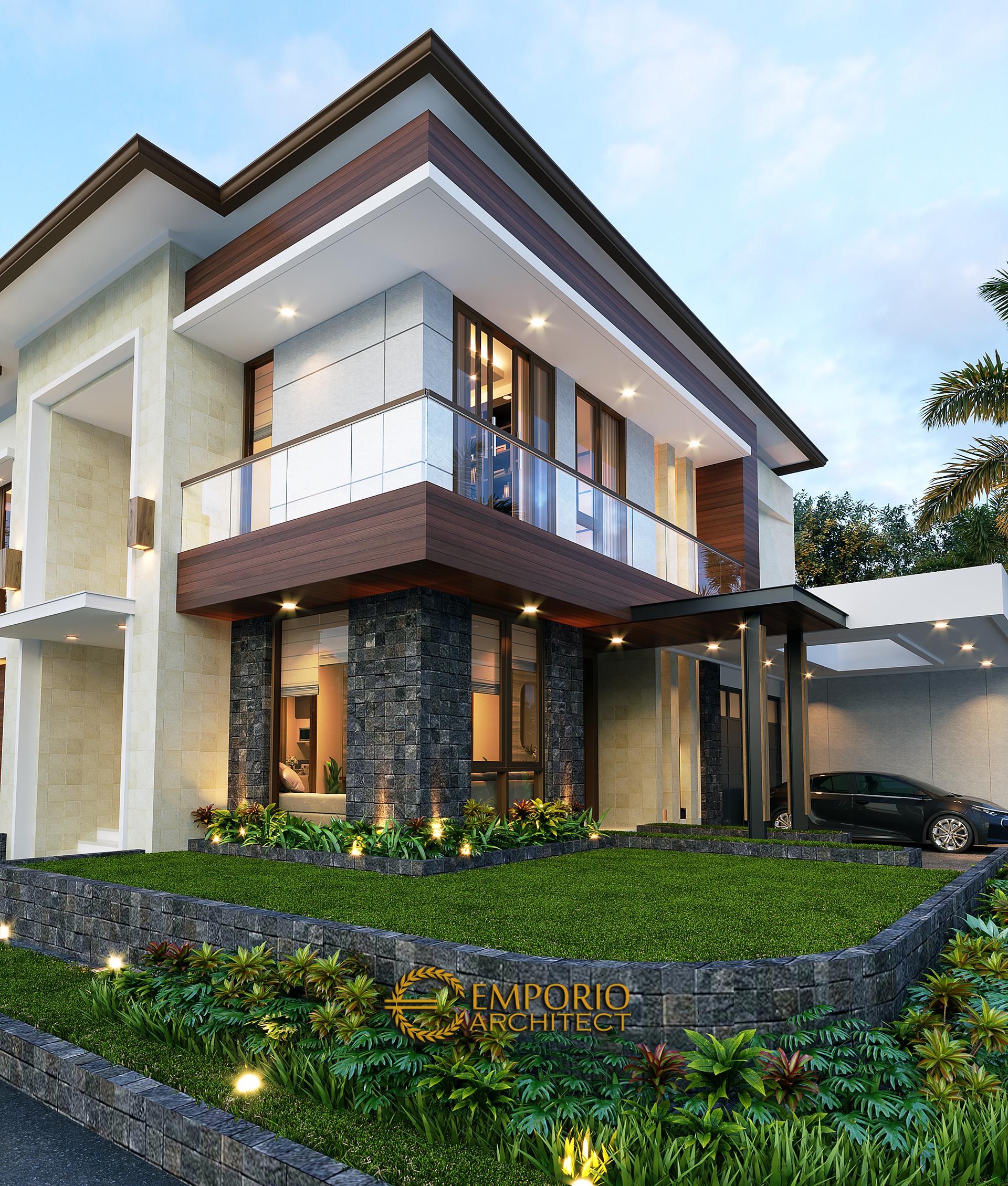 Desain Rumah Modern 2 Lantai Ibu Hesti di Bogor, Jawa Barat