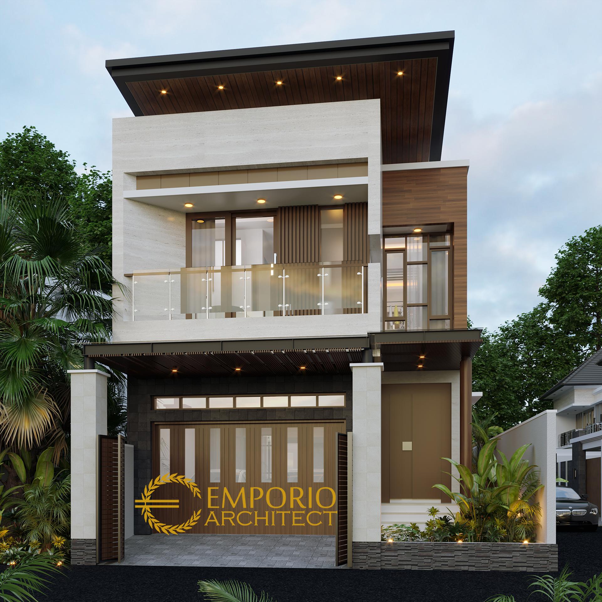 Desain Rumah Modern 2 Lantai Ibu Silvi di Surabaya
