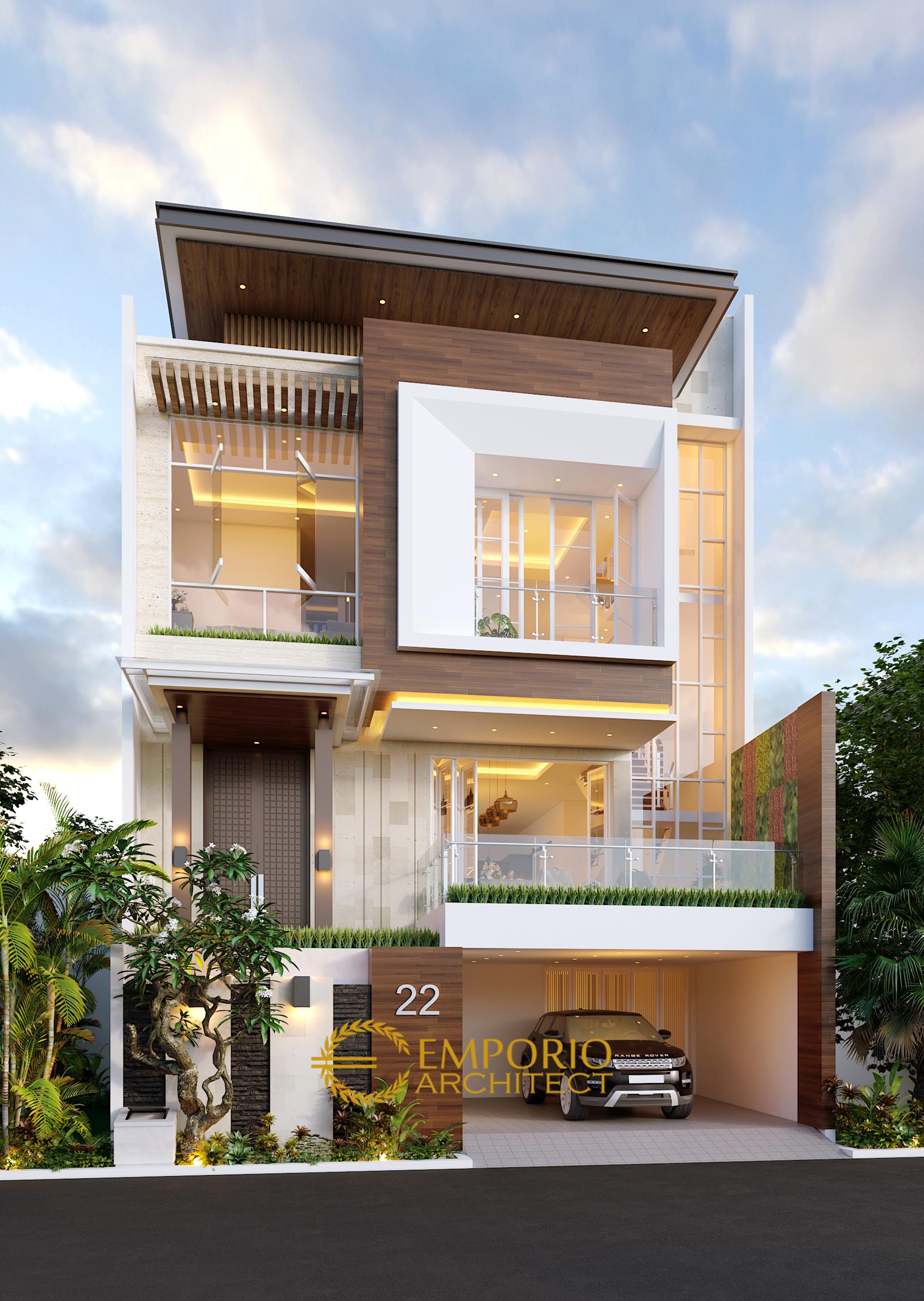 Desain Rumah Modern 3.5 Lantai Ibu Meimei di Jakarta