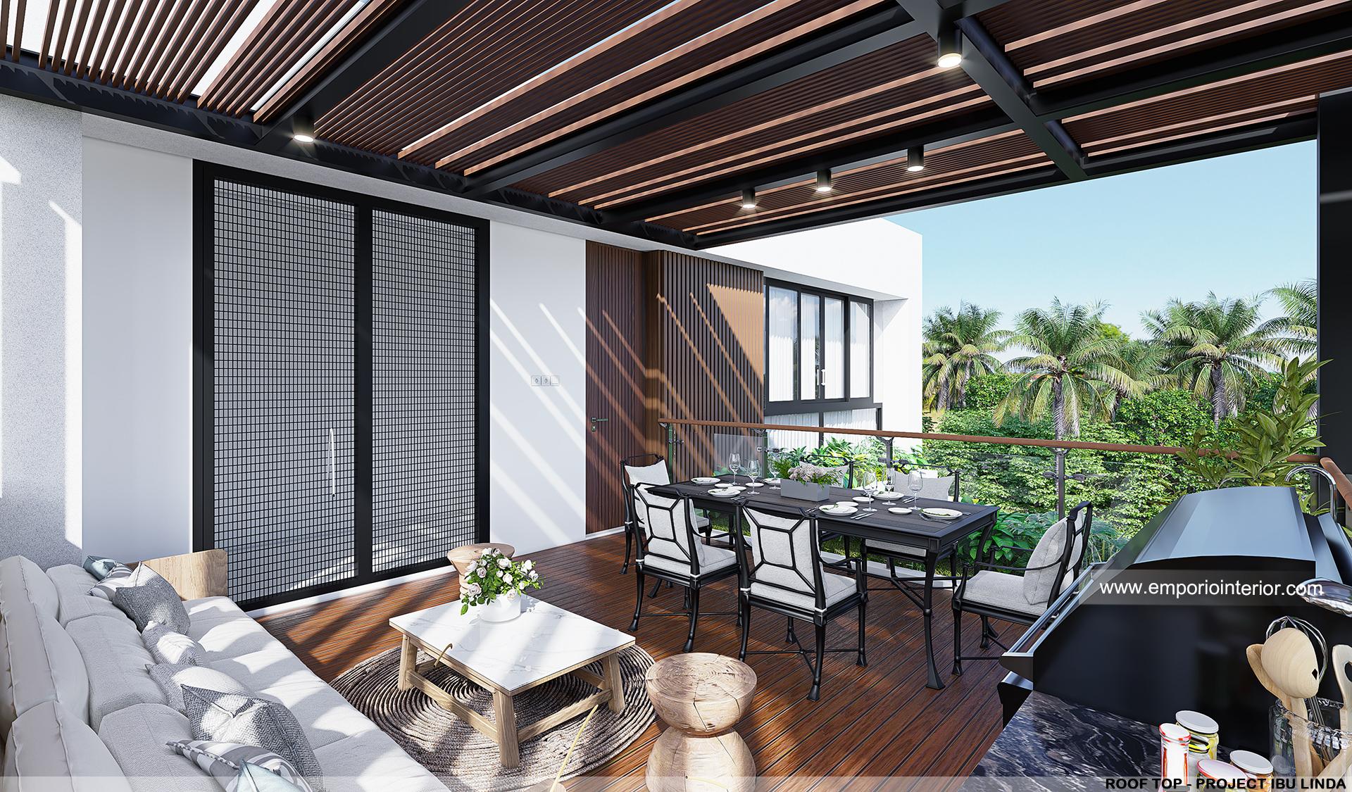 Desain Roof Top Modern 4 Lantai Ibu Linda di Kotabaru Parahyangan ...