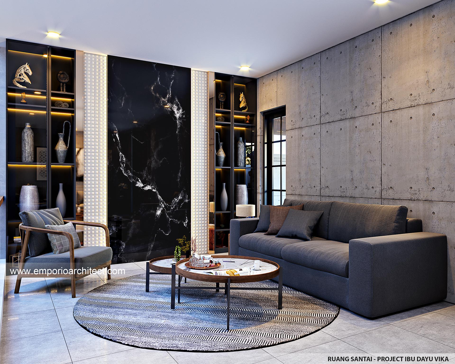 rumah modern material beton