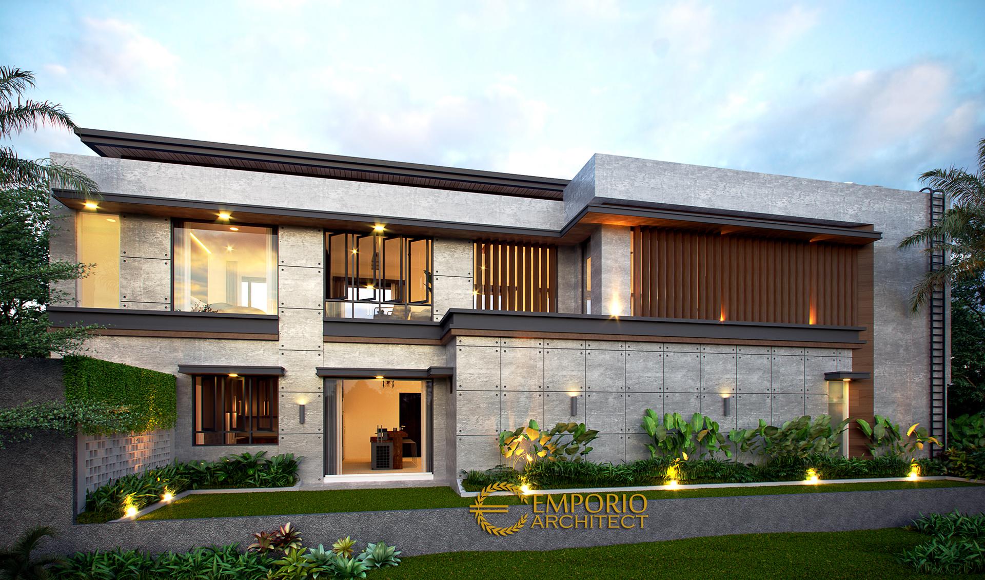 Desain Rumah Modern Industrial 2 Lantai Ibu Wijaya di Yogyakarta