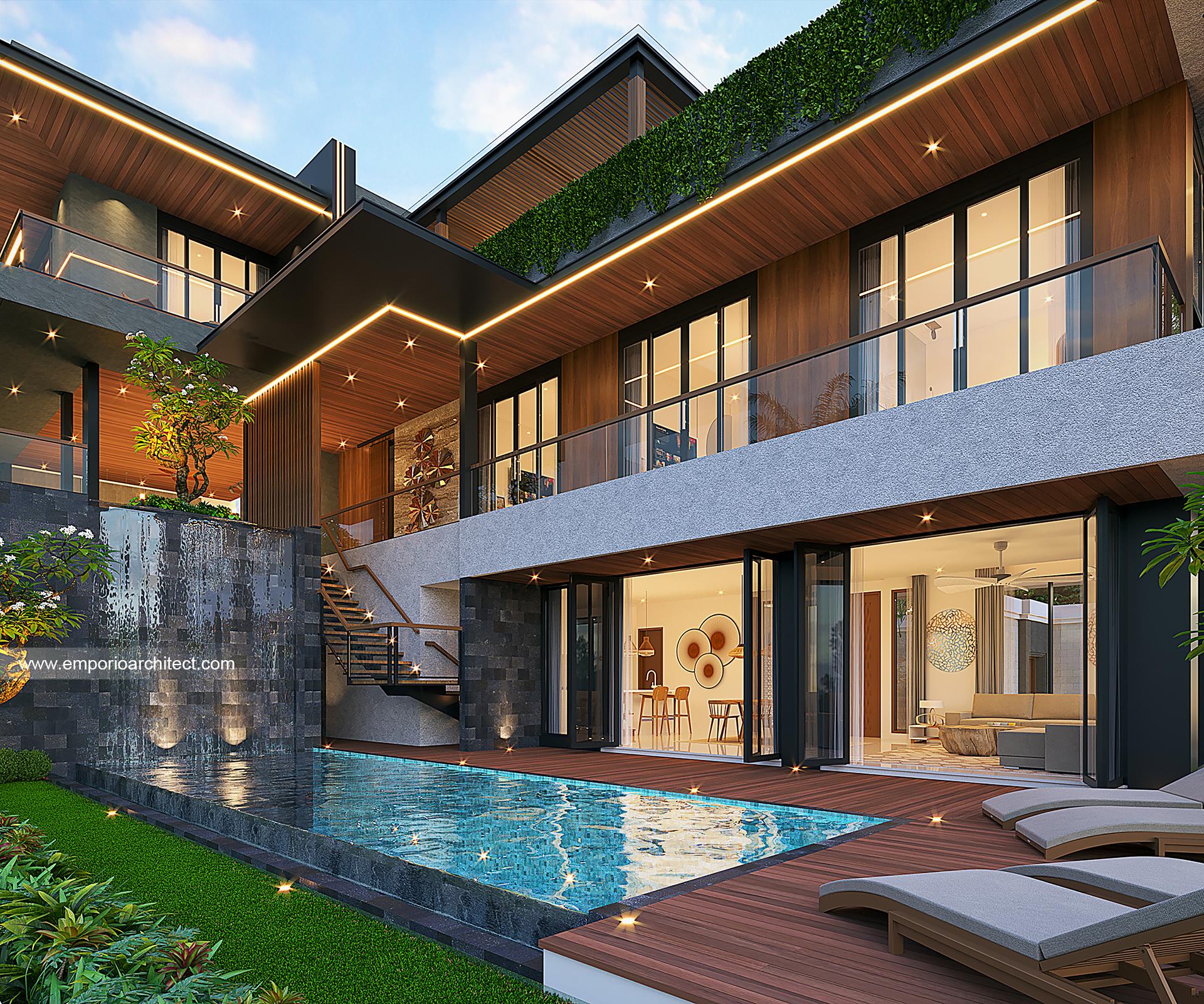 rumah modern material kaca