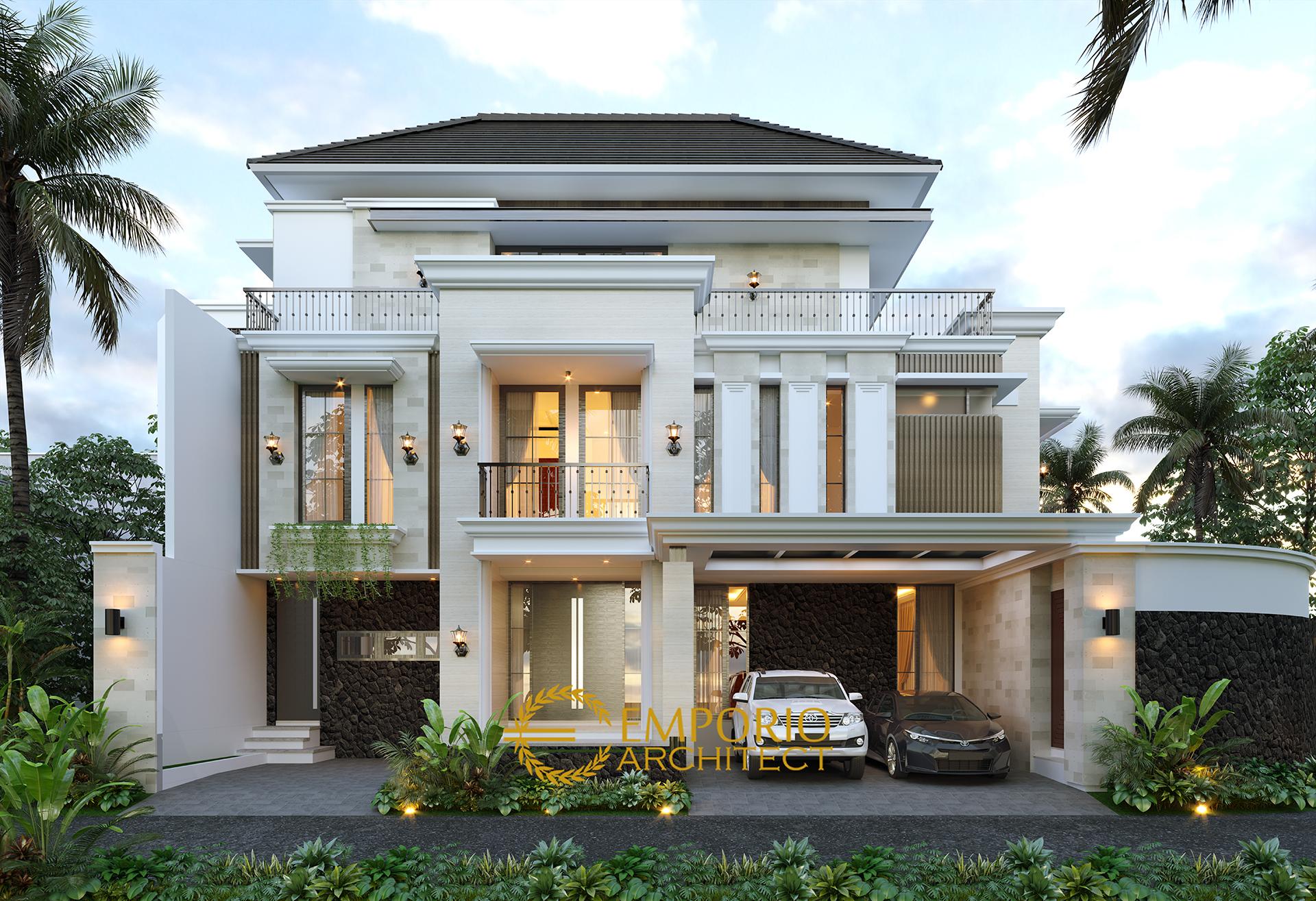 Desain Rumah Modern Classic 3 Lantai Ibu Winda Di Padang