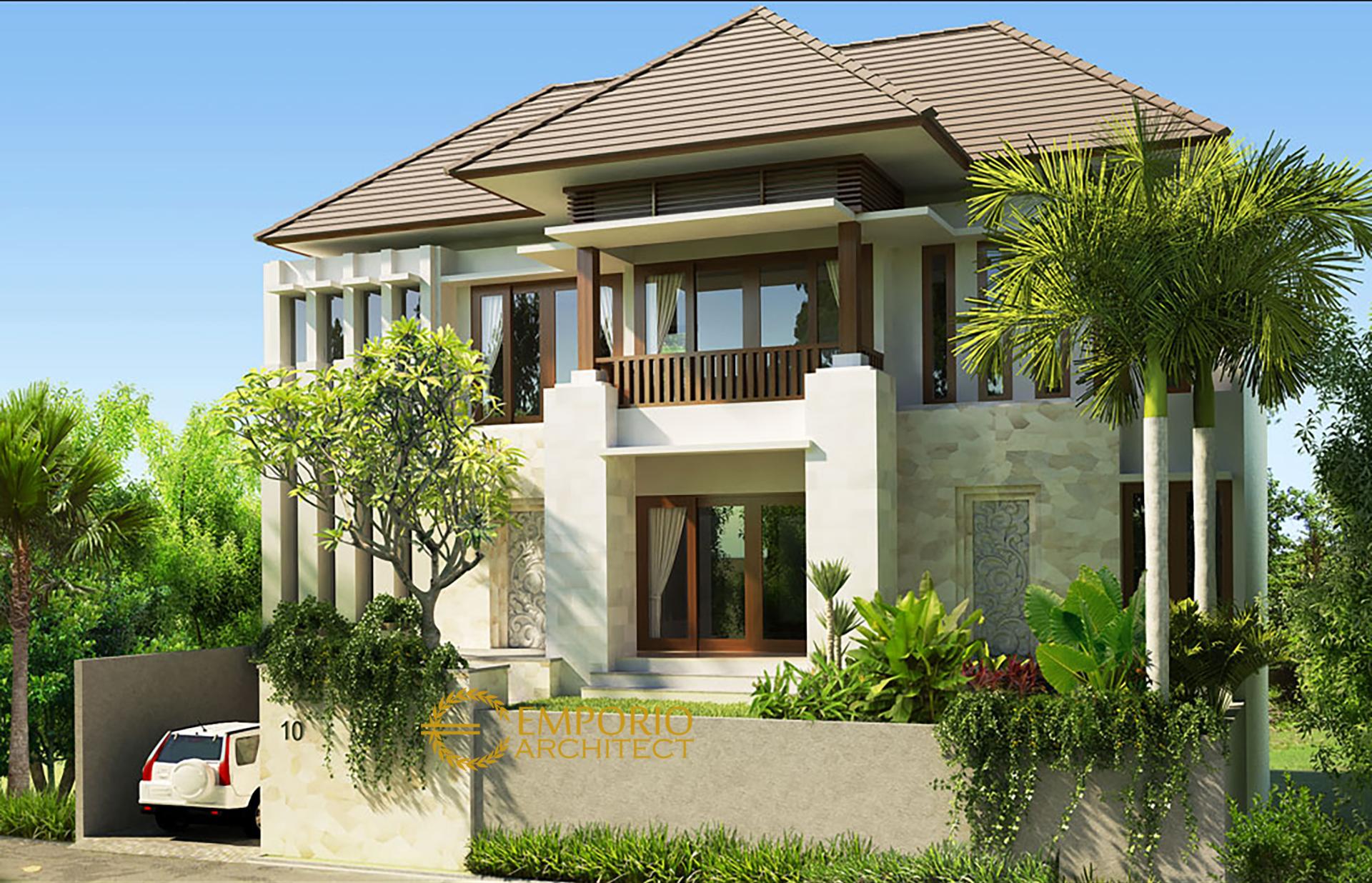 Desain Rumah Villa Bali 2 Lantai Bapak Dr. Rumbawa di Denpasar, Bali