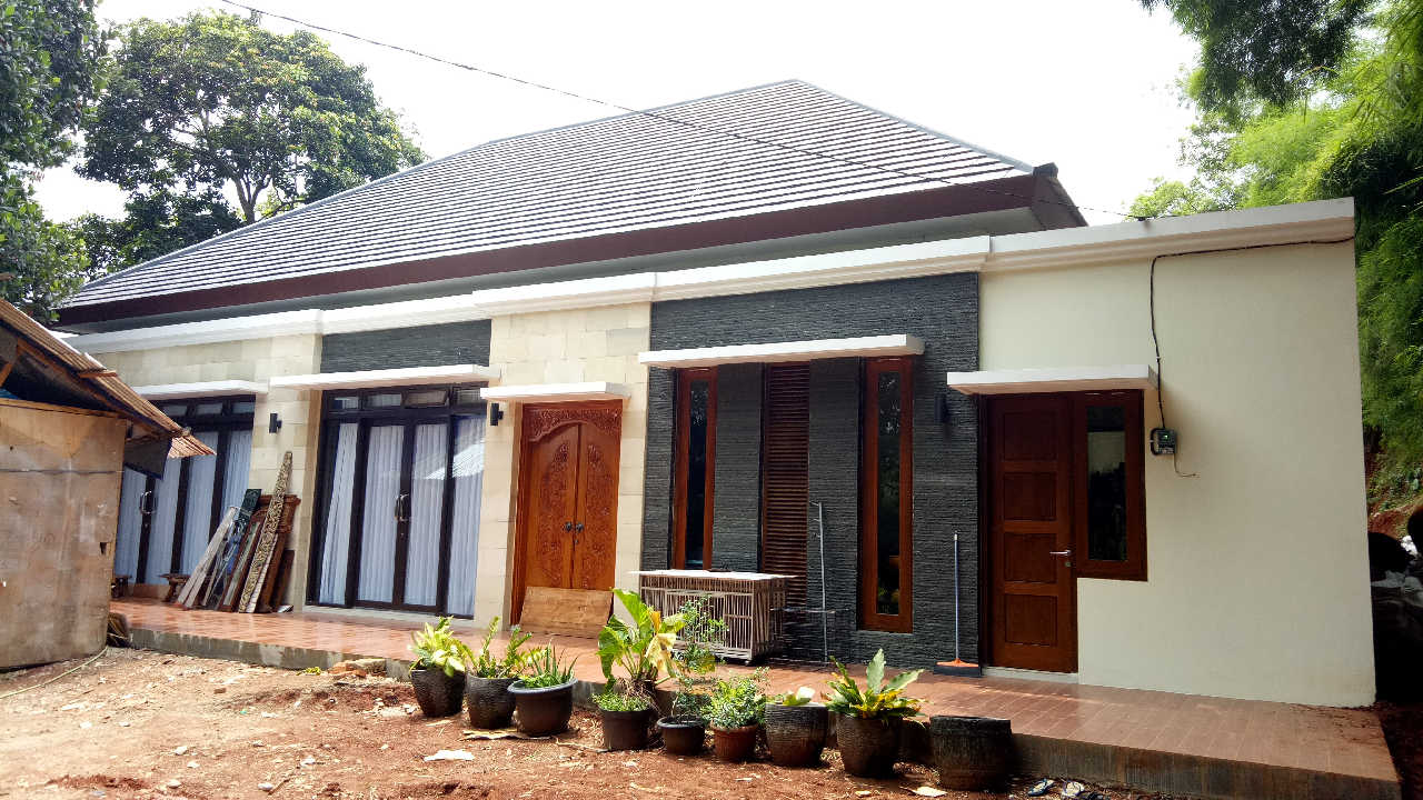 Progress Pembangunan Rumah Style Villa Bali Tropis Ibu Heri di Pamulang, Tangerang Selatan 1