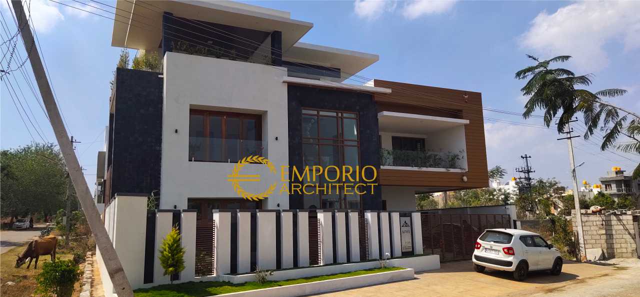 Hasil Konstruksi Rumah Style Modern Tropis dr. Kailash Prabudev di Bangalore, India 6