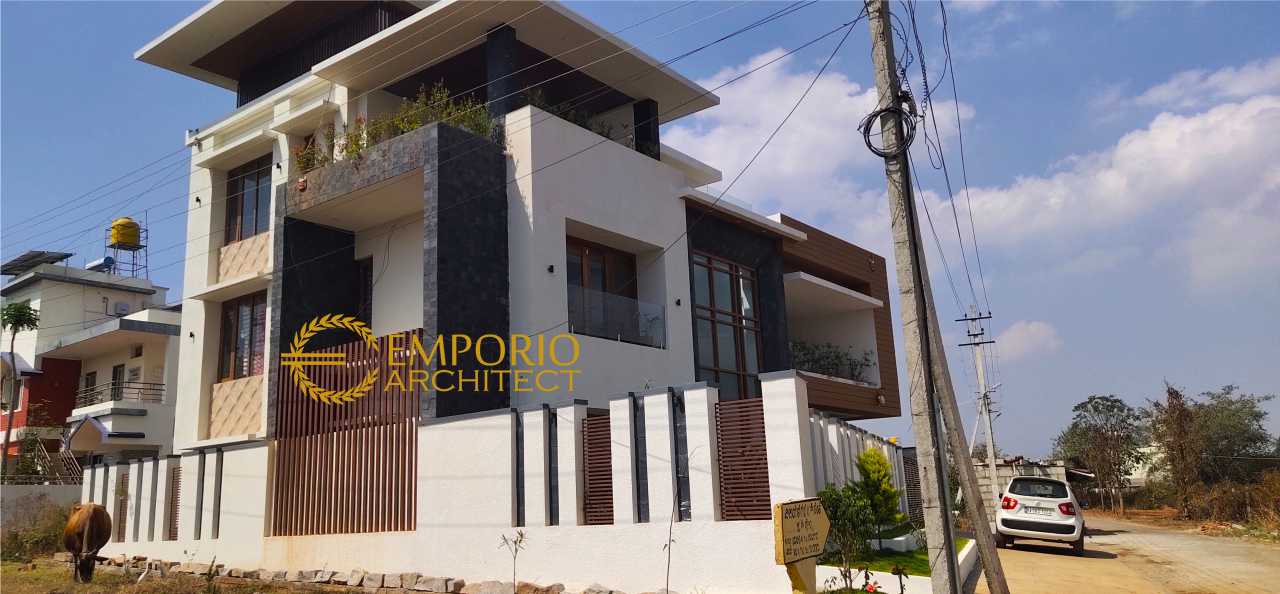 Hasil Konstruksi Rumah Style Modern Tropis dr. Kailash Prabudev di Bangalore, India 7