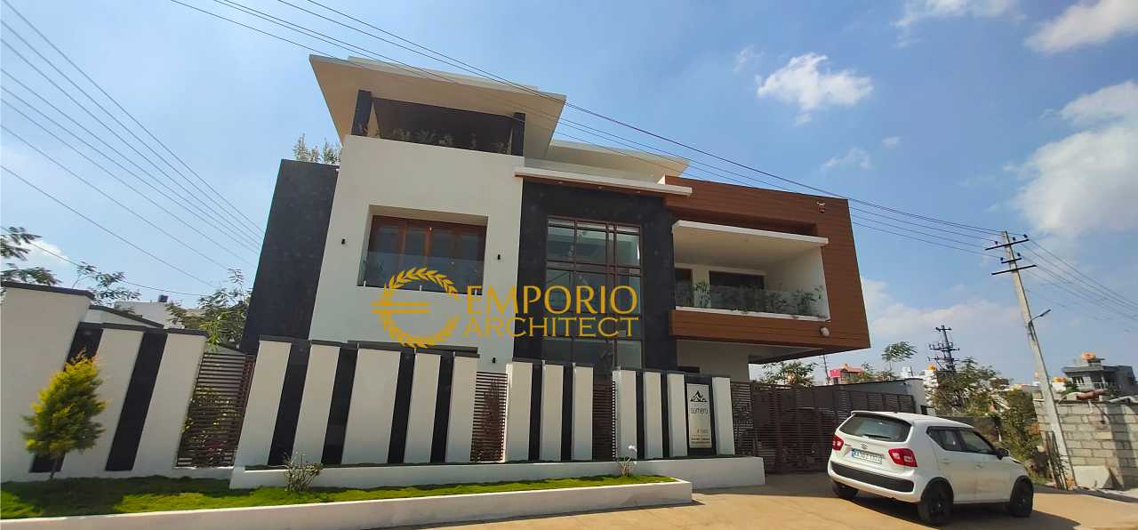 Hasil Konstruksi Rumah Style Modern Tropis dr. Kailash Prabudev di Bangalore, India 8