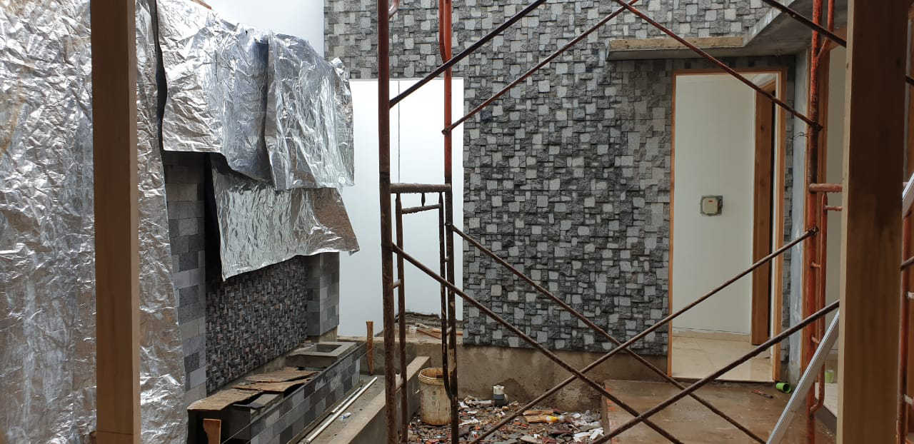 Progress Pembangunan Ruangan Depan Rumah Bapak Okov di Palembang 8