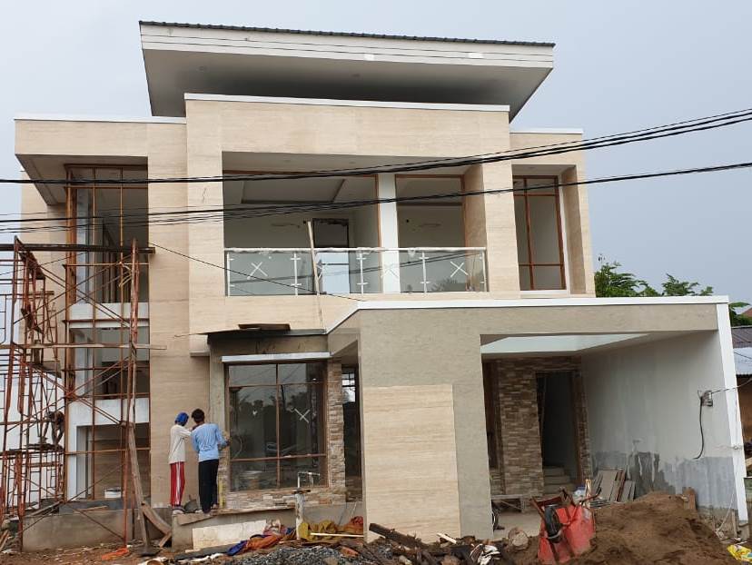Progress Pembangunan Rumah Style Modern Tropis Bapak Okov di Palembang 1