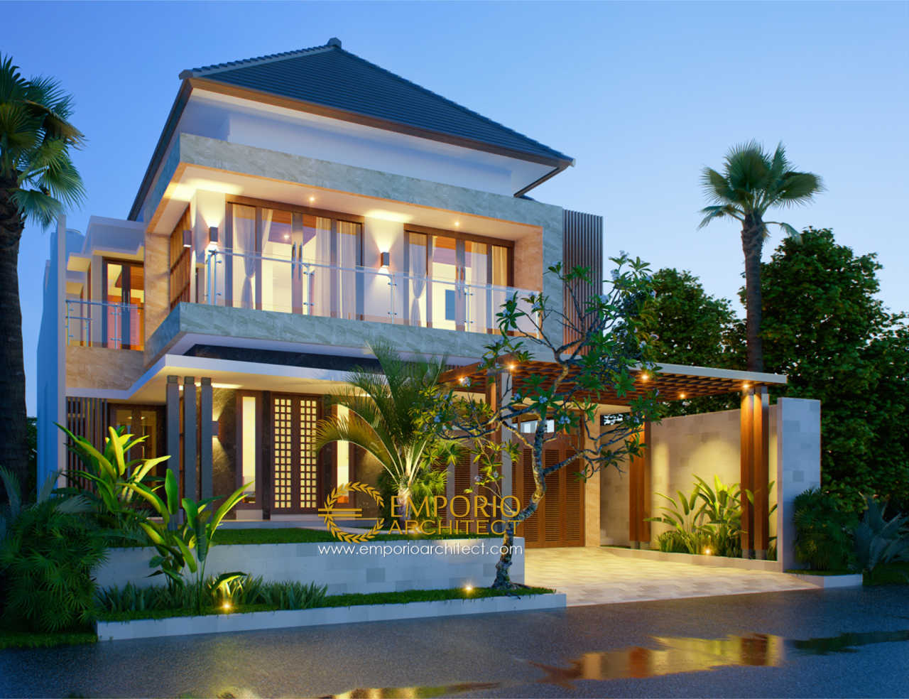 Desain Rumah Modern 2 Lantai Bapak Ahyar Di Aceh