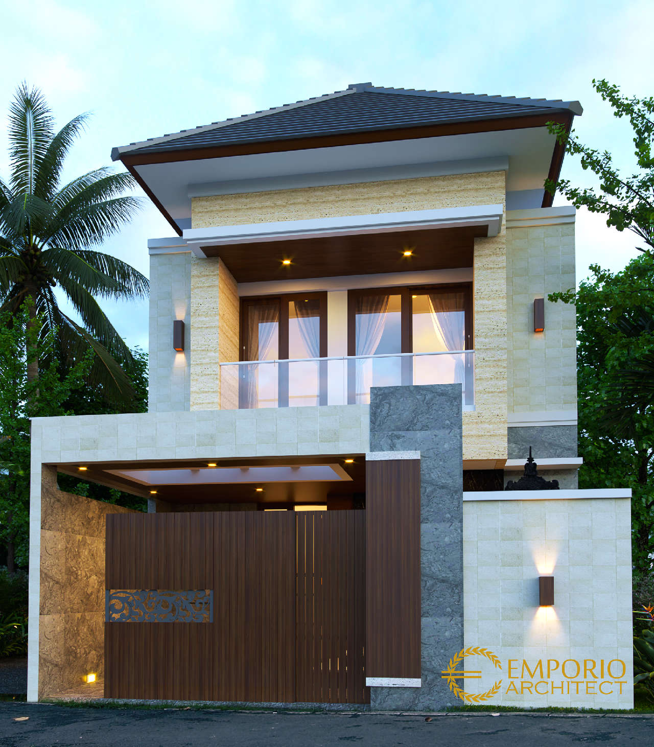 Desain Rumah Modern 2 Lantai Ibu Desi Di Badung