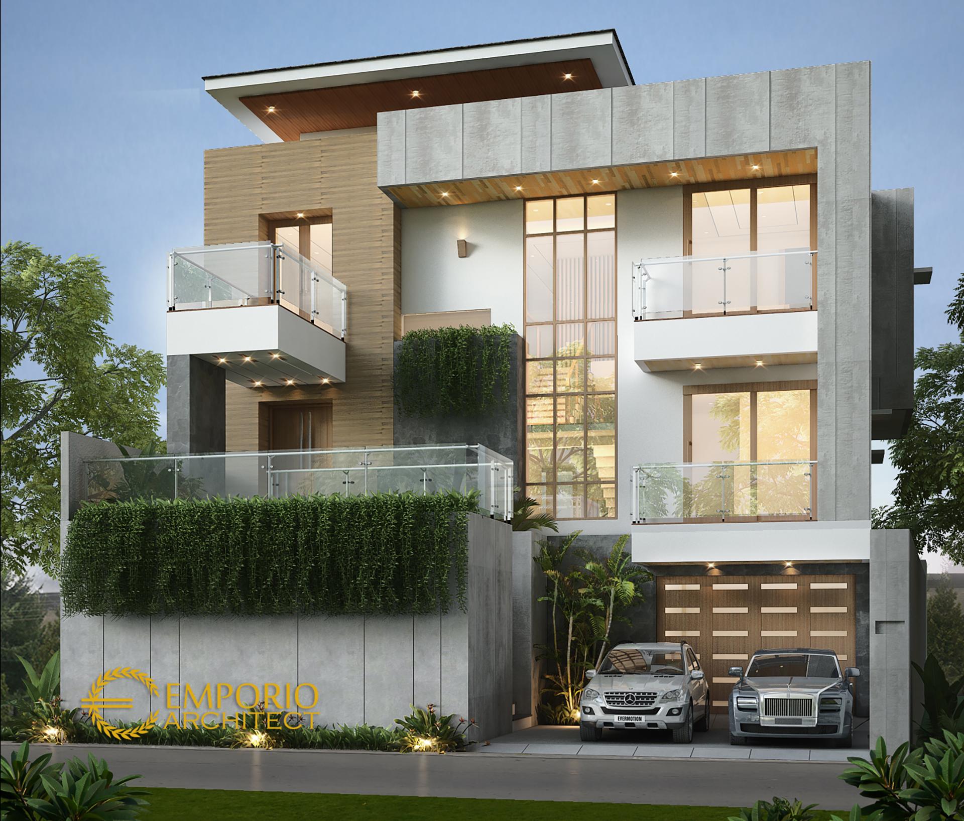 Desain Rumah Modern 3 Lantai Ibu Istia Di Bandung