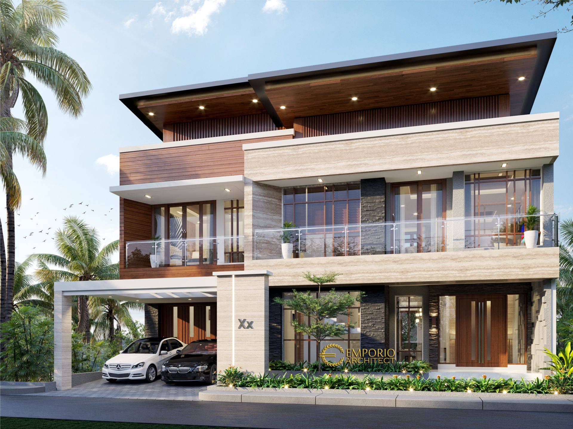 Desain Rumah Modern 3 Lantai Ibu Pauline Di Bandung