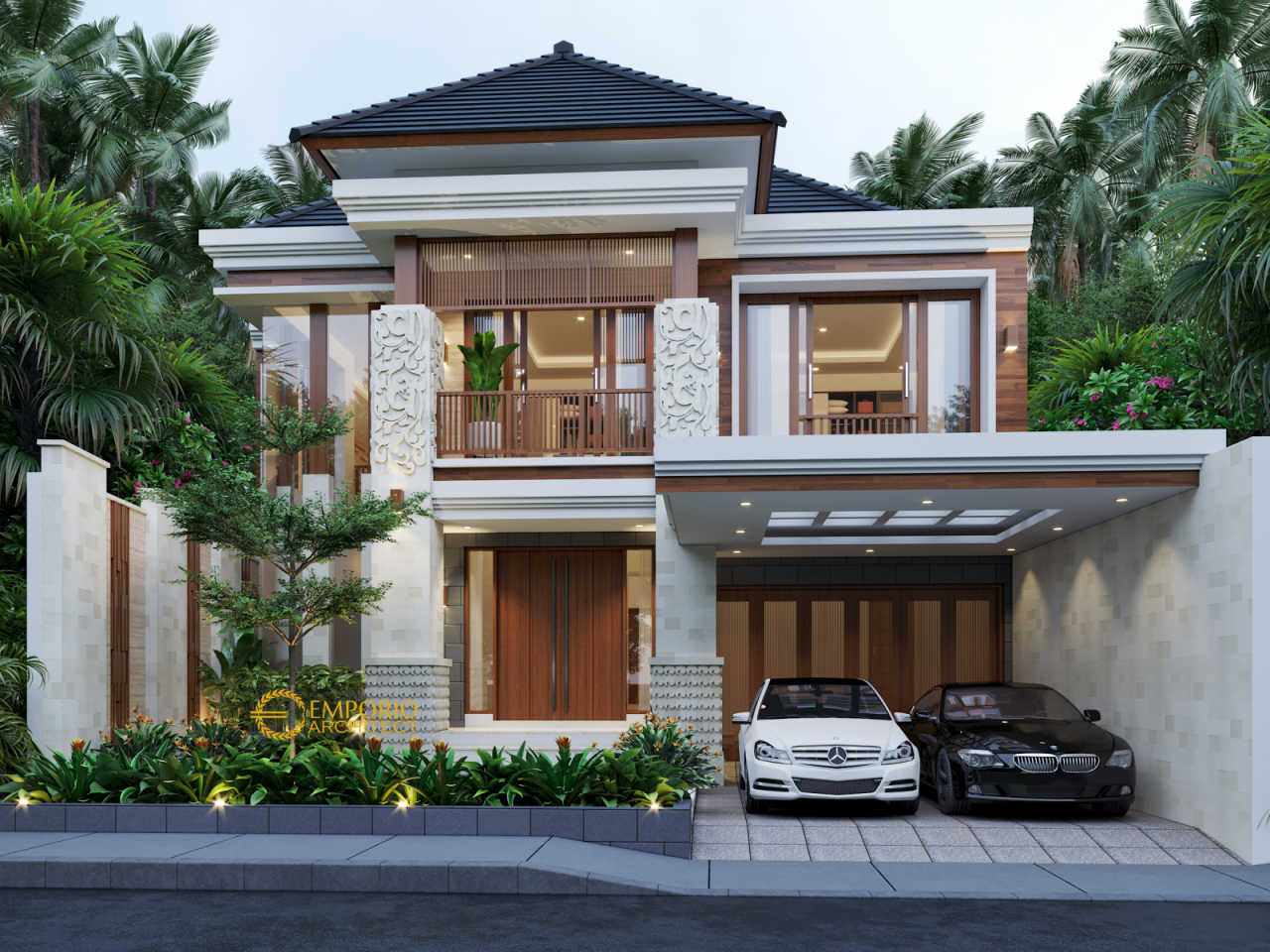 Desain Rumah Villa Bali 2 Lantai Bapak Nolly Di Banyuwangi