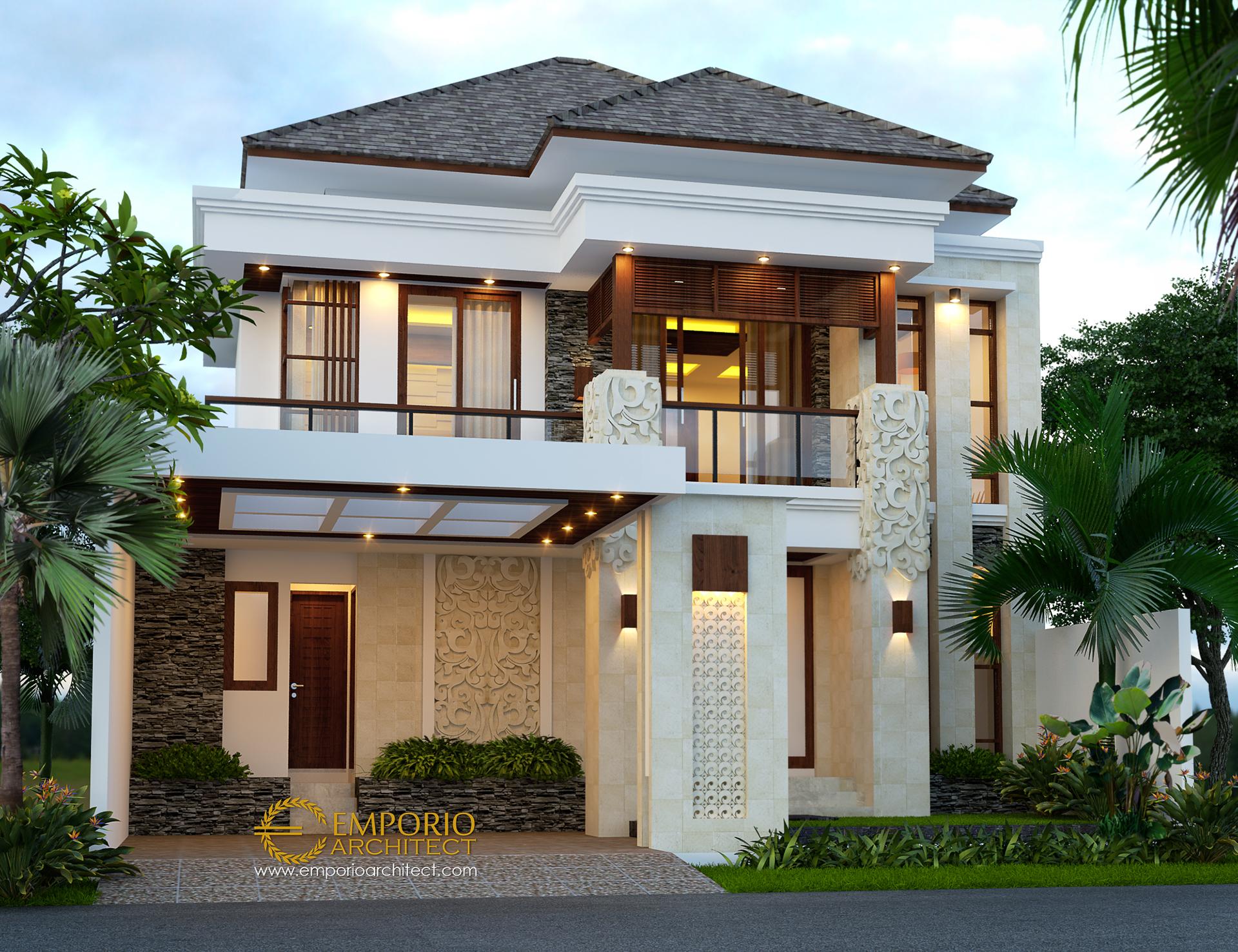 Desain Rumah Villa Bali 2 Lantai Beverly Park Type A38 di Batam