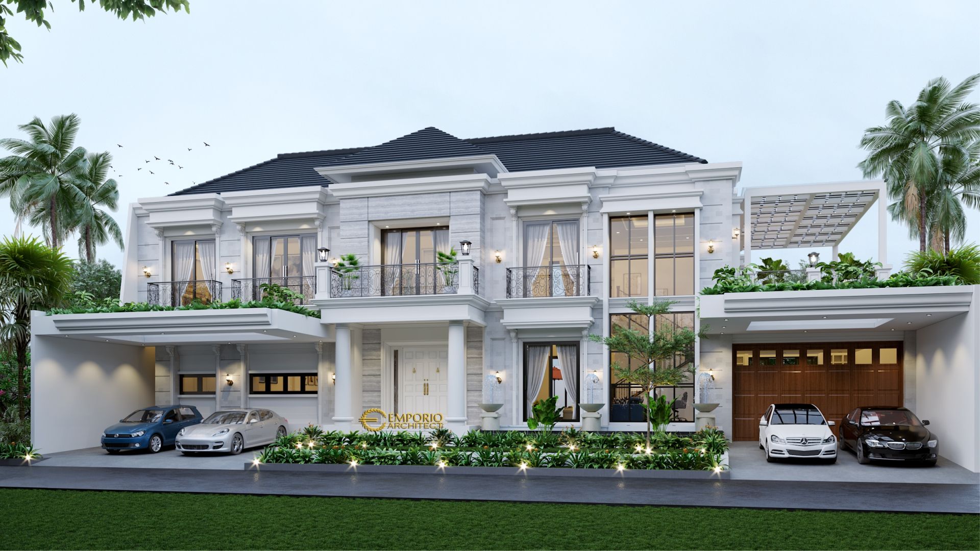Desain Rumah Classic 2 Lantai Bapak Rusdi Di Bekasi