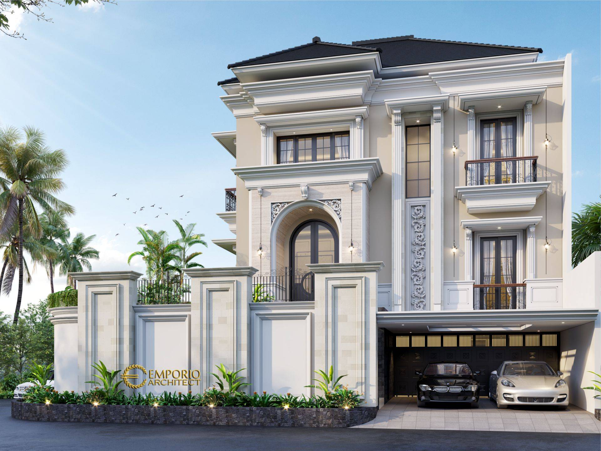 Desain Rumah Hook Classic 2.5 Lantai Ibu Soraya di Bekasi, Jawa Barat