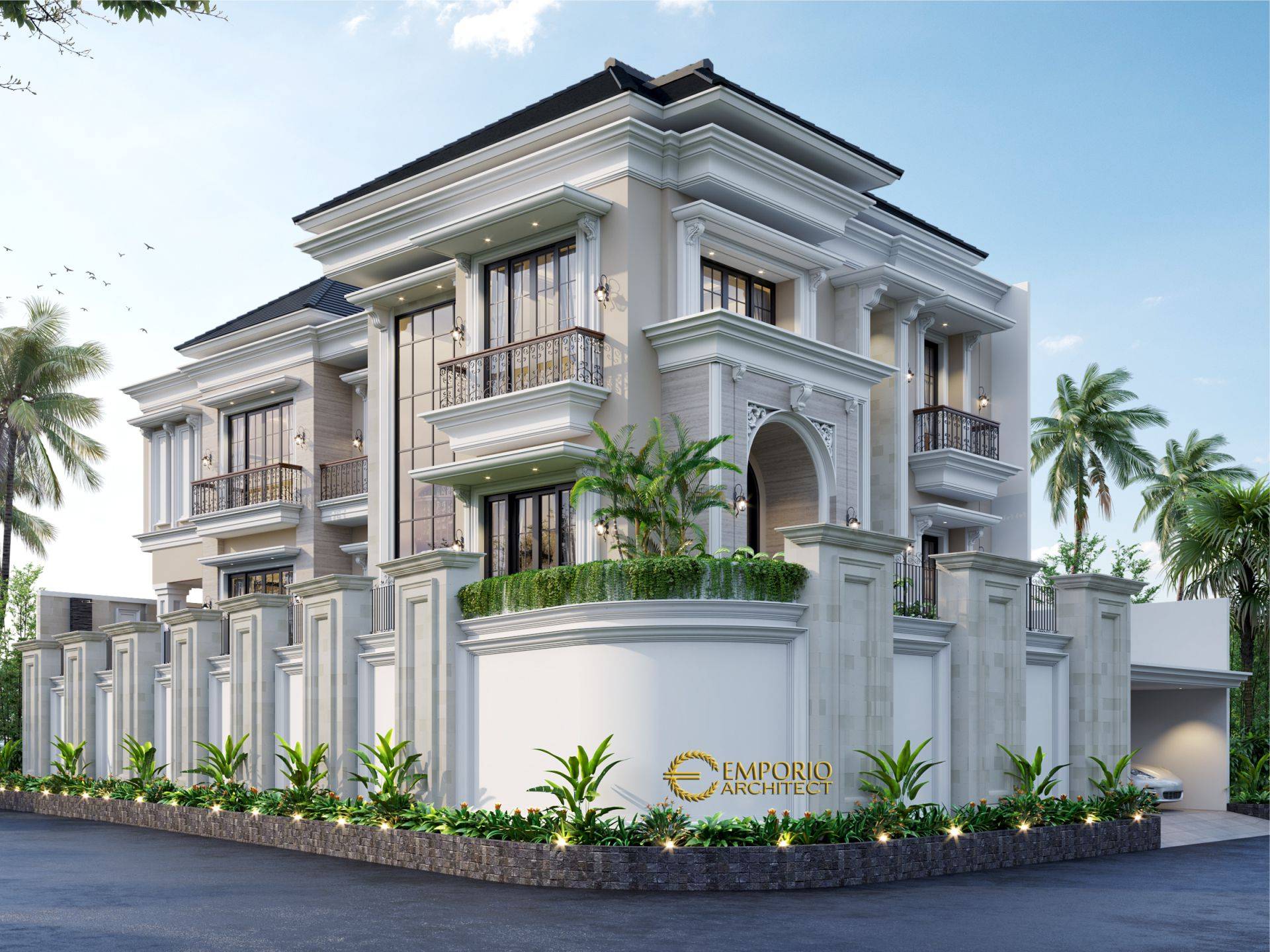 Desain Rumah Hook Classic 2.5 Lantai Ibu Soraya di Bekasi, Jawa Barat