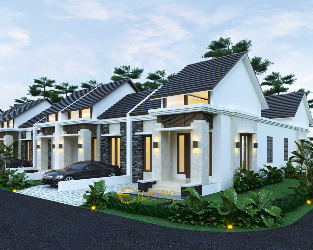 Desain Perumahan Villa Bali 2 Lantai Pakansari di Bogor, Jawa Barat