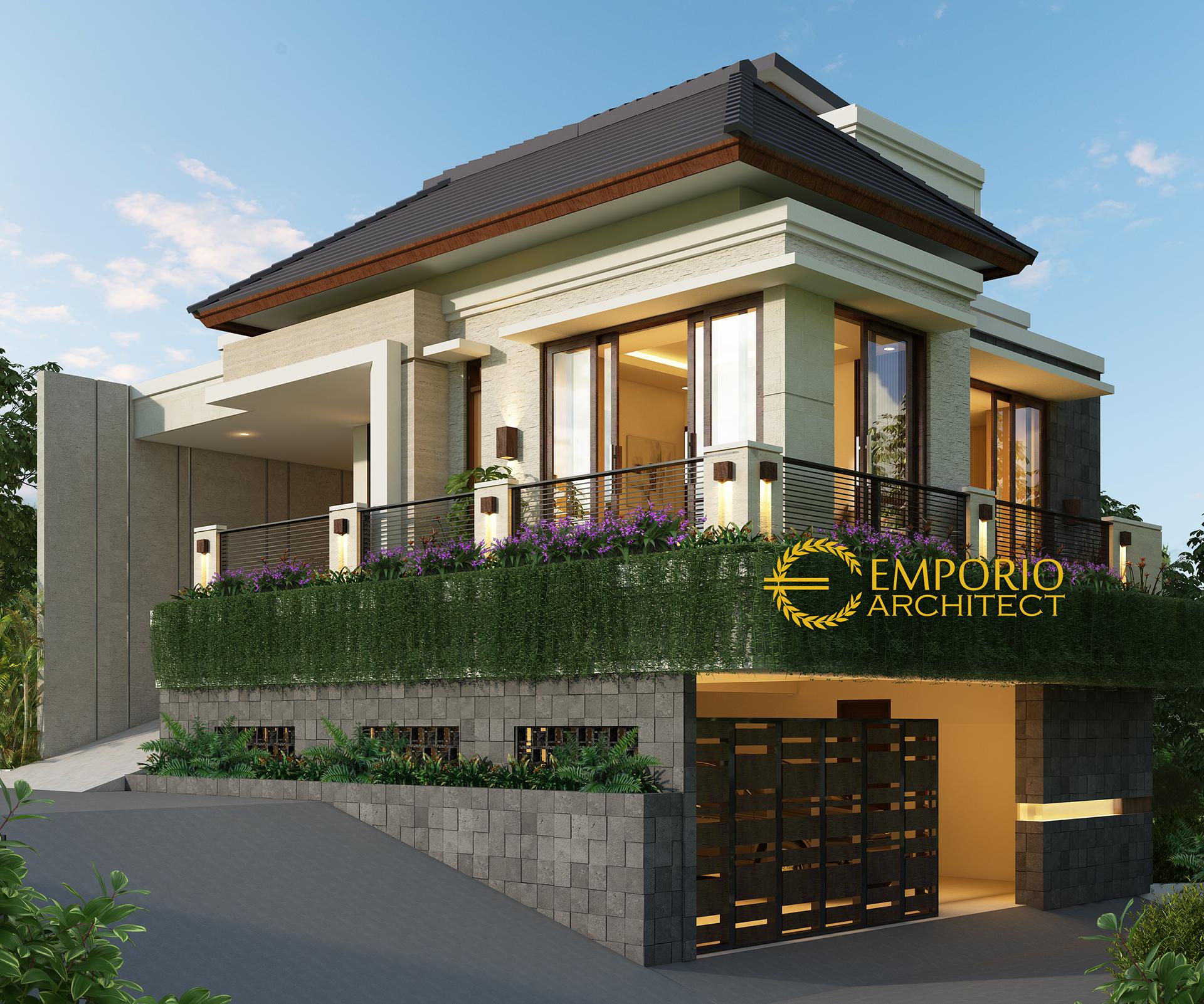 Desain Rumah Villa Bali 3 Lantai Bapak Ilham di Bogor, Jawa Barat