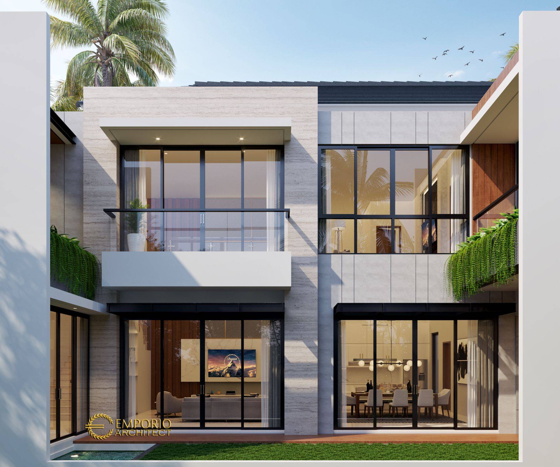  Desain  Rumah Modern 2 5 Lantai  Ibu Jeanette di Bogor Jawa 