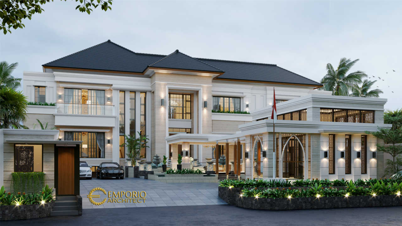 Desain Rumah Classic 2 Lantai Ibu Diana Di Cibubur