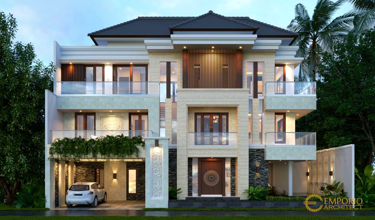 Desain Rumah Villa Bali 3 Lantai Bapak Erwan Di Denpasar Bali