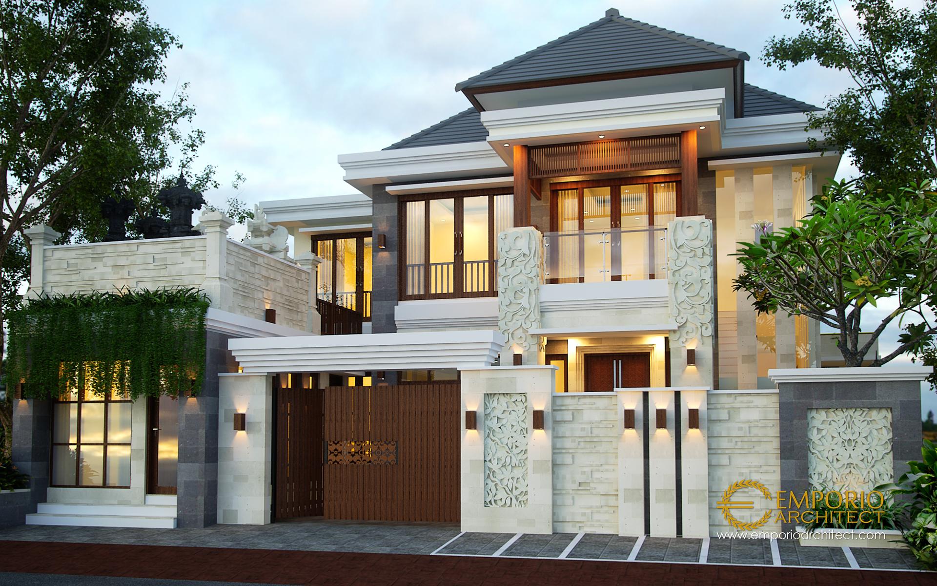 Desain Rumah Villa Bali 2 Lantai Ibu Citra Di Denpasar
