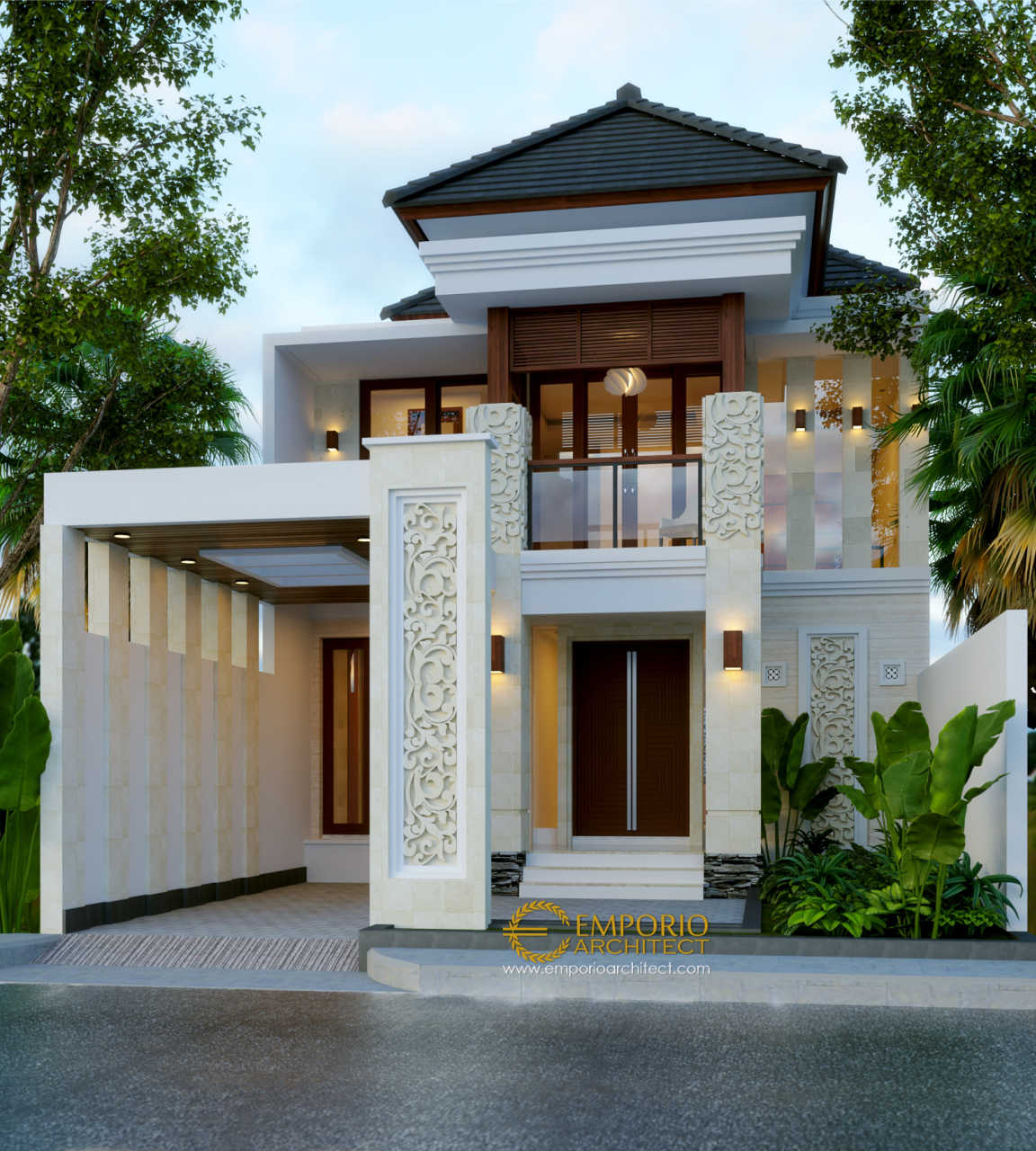 Desain Rumah Villa Bali 2 Lantai Ibu Dr Dita Di Denpasar