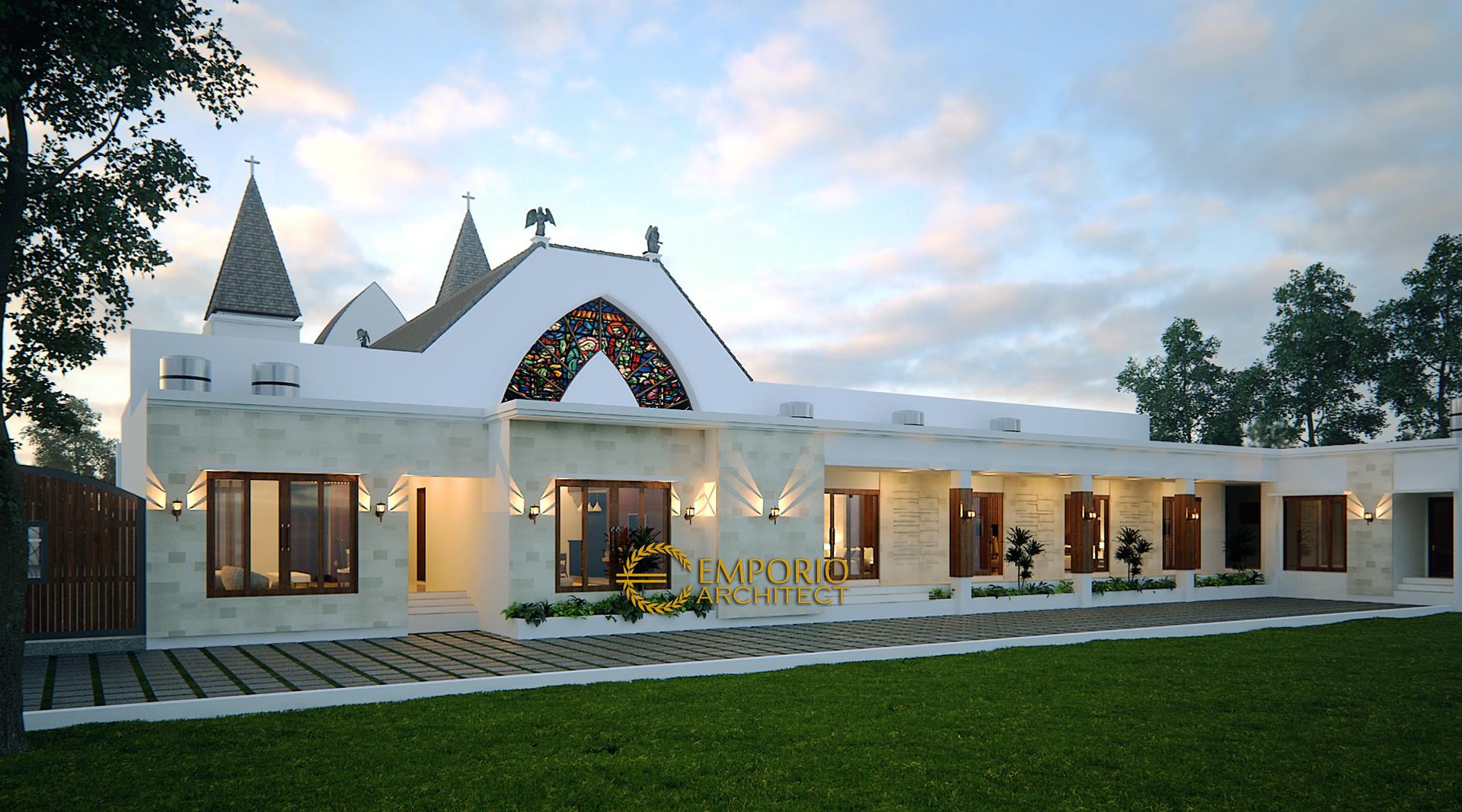Desain Gereja Modern  1 Lantai Capela Curacao De Jesus di 