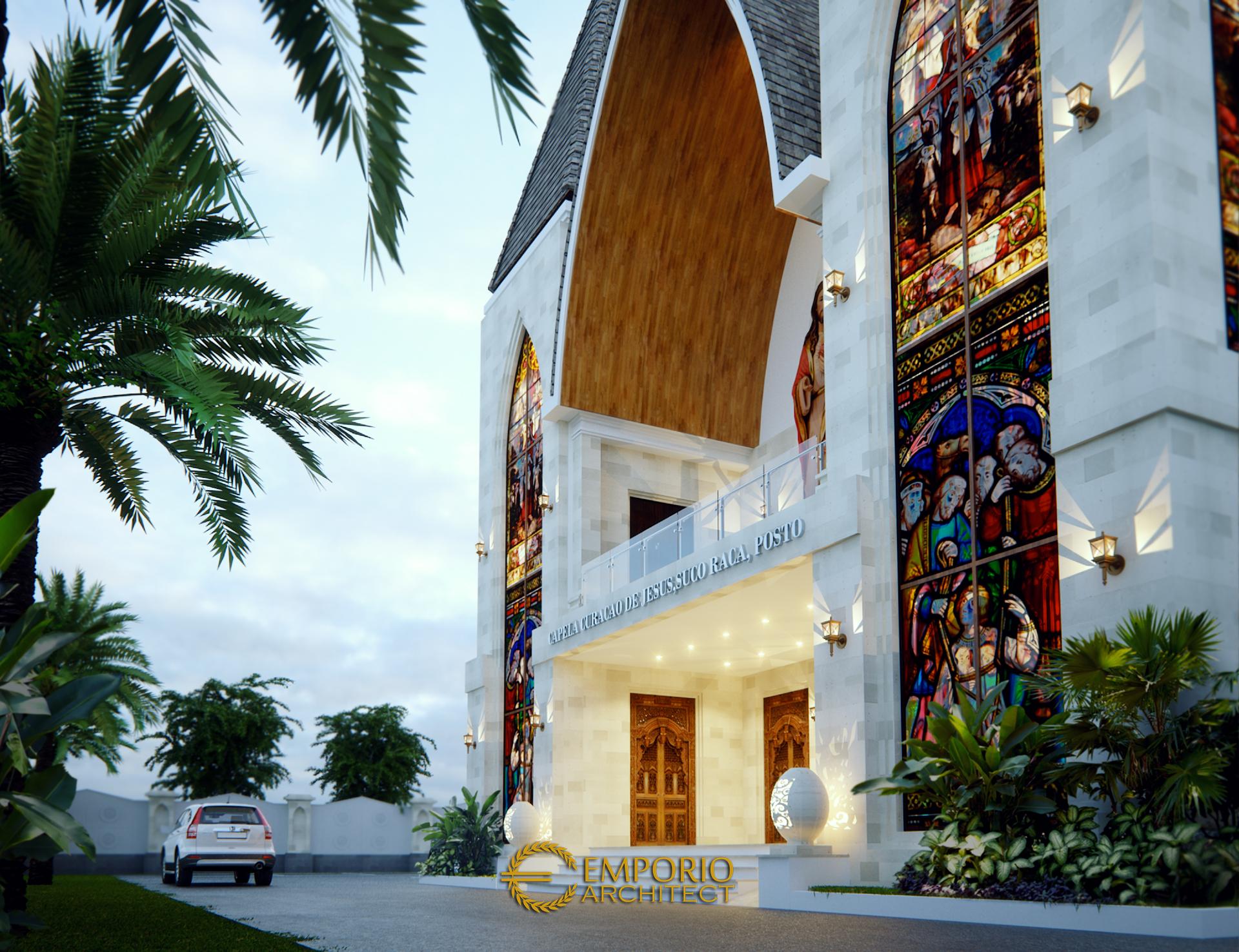 Desain Gereja Modern  1 Lantai Capela Curacao De Jesus di 