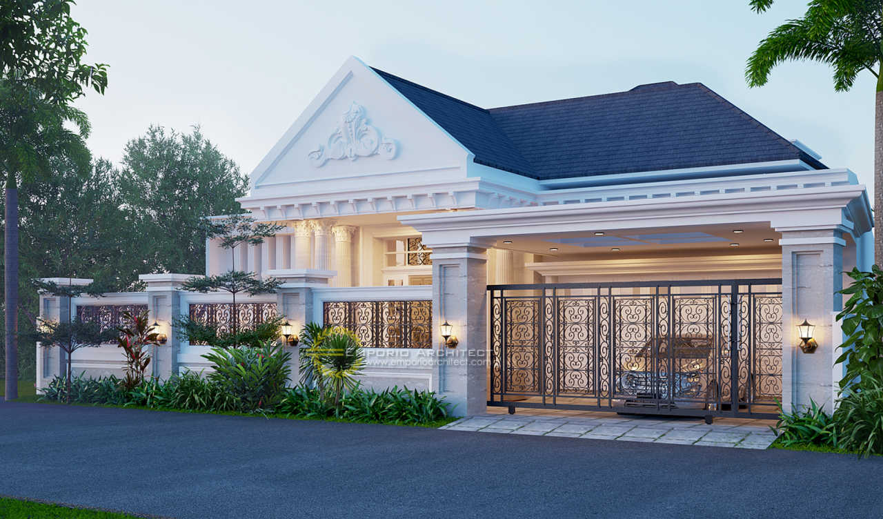 Desain Rumah Classic 1 Lantai Bapak Hidayat di Lampung