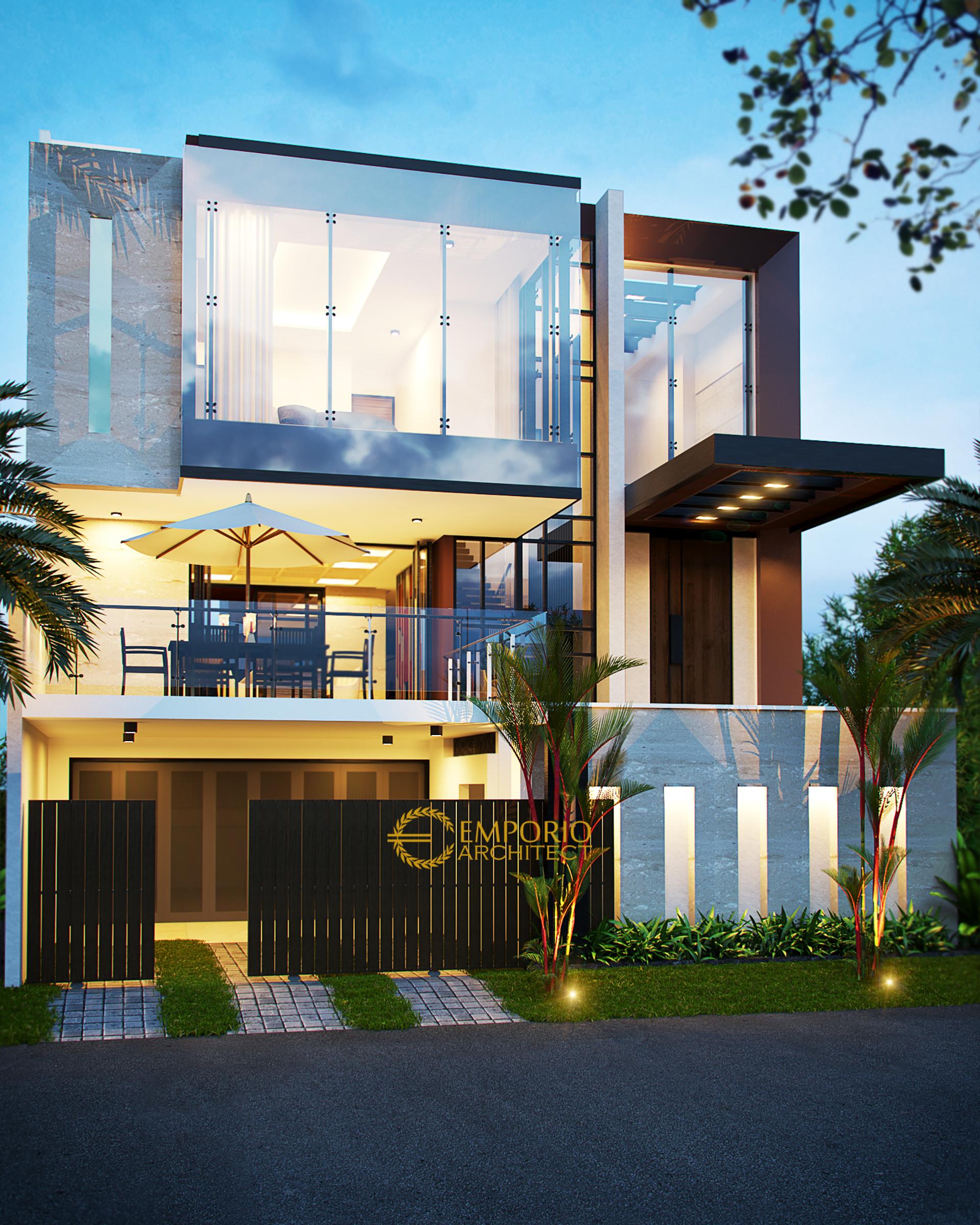  Desain  Rumah Modern 3 Lantai Bapak Ilham  II di Jakarta