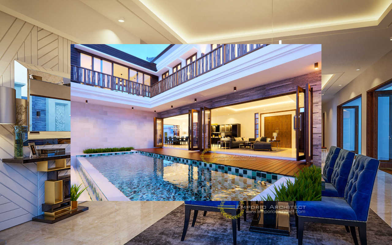 Desain Rumah Villa Bali 2 Lantai Bapak Tantra di Medan