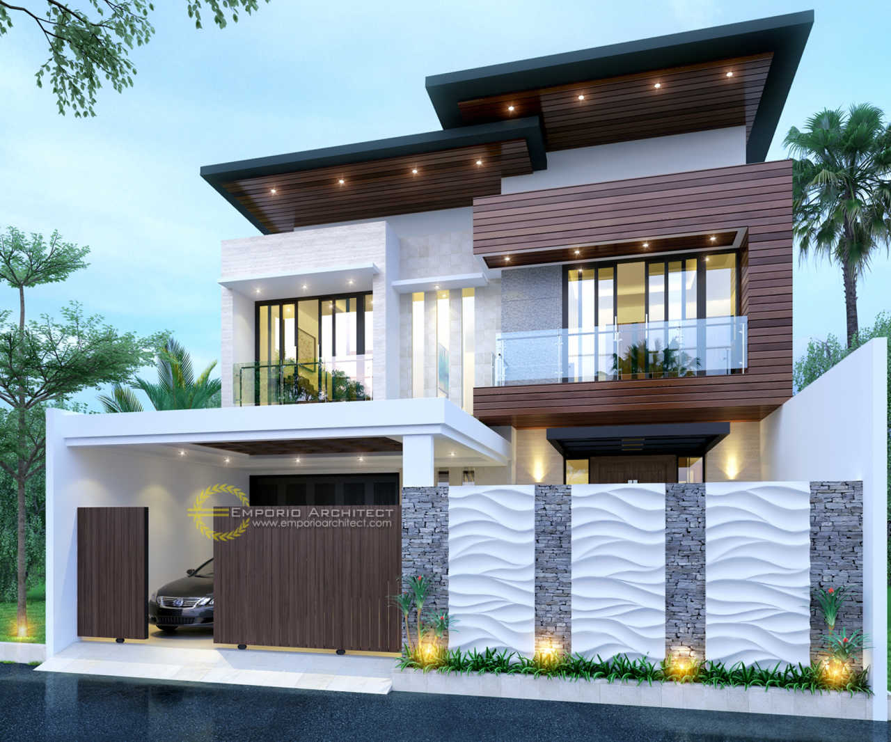 Desain Rumah  Modern  2  Lantai  Ibu Anisa di  Jatibening Bekasi