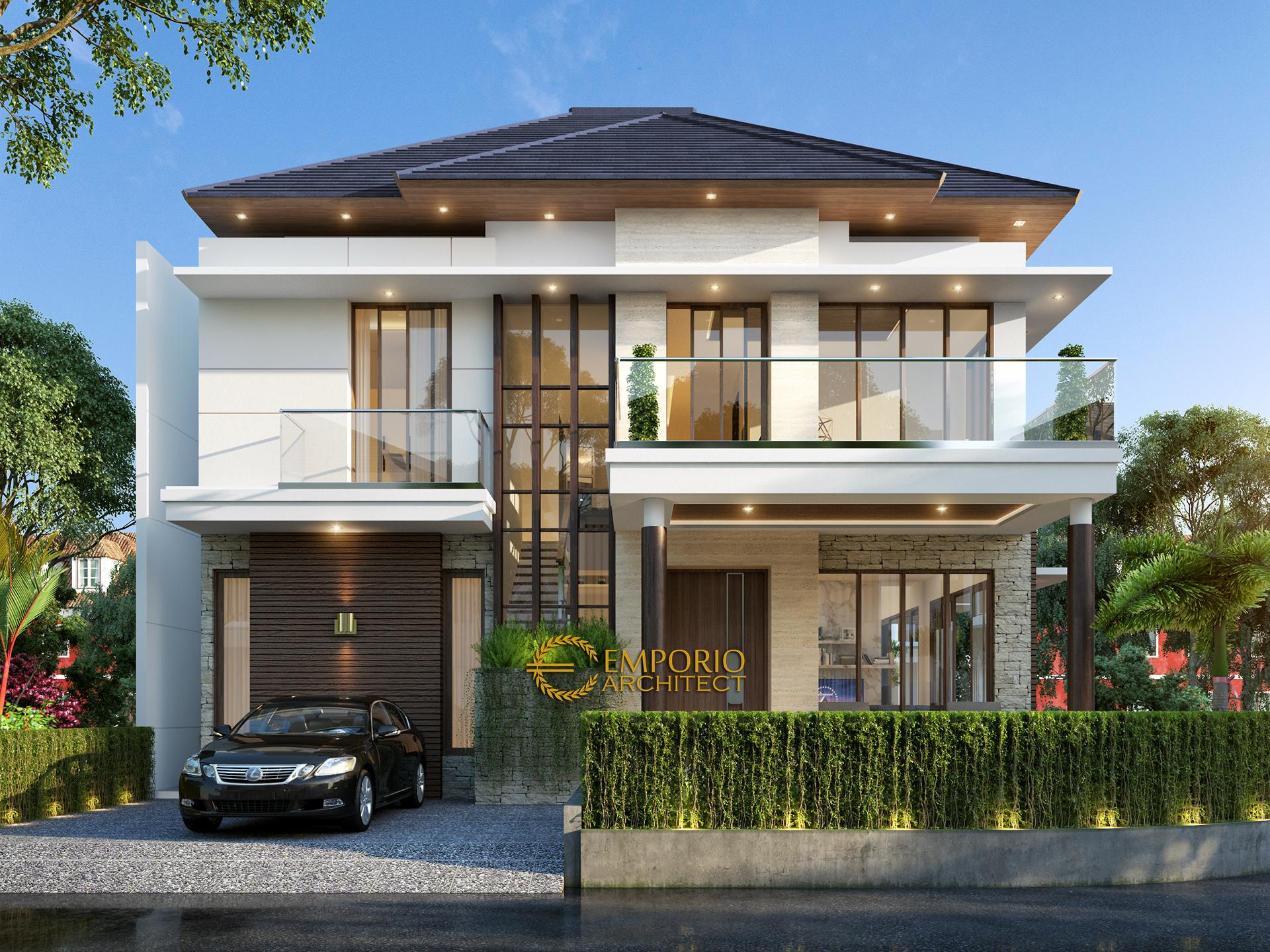 Desain Rumah Hook Modern 2 Lantai Ibu Ivana di BSD City, Tangerang Selatan