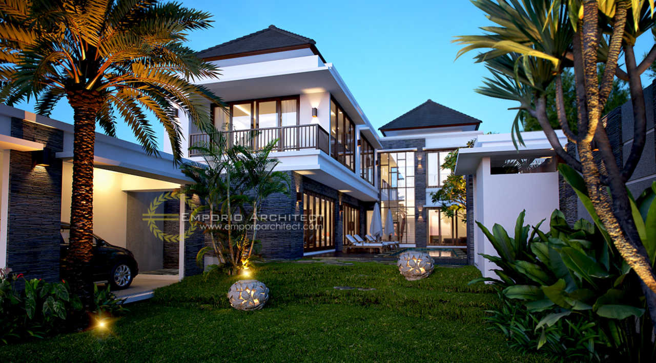  Desain  VIlla Modern 2 Lantai Ibu Cempaka di Canggu Bali 