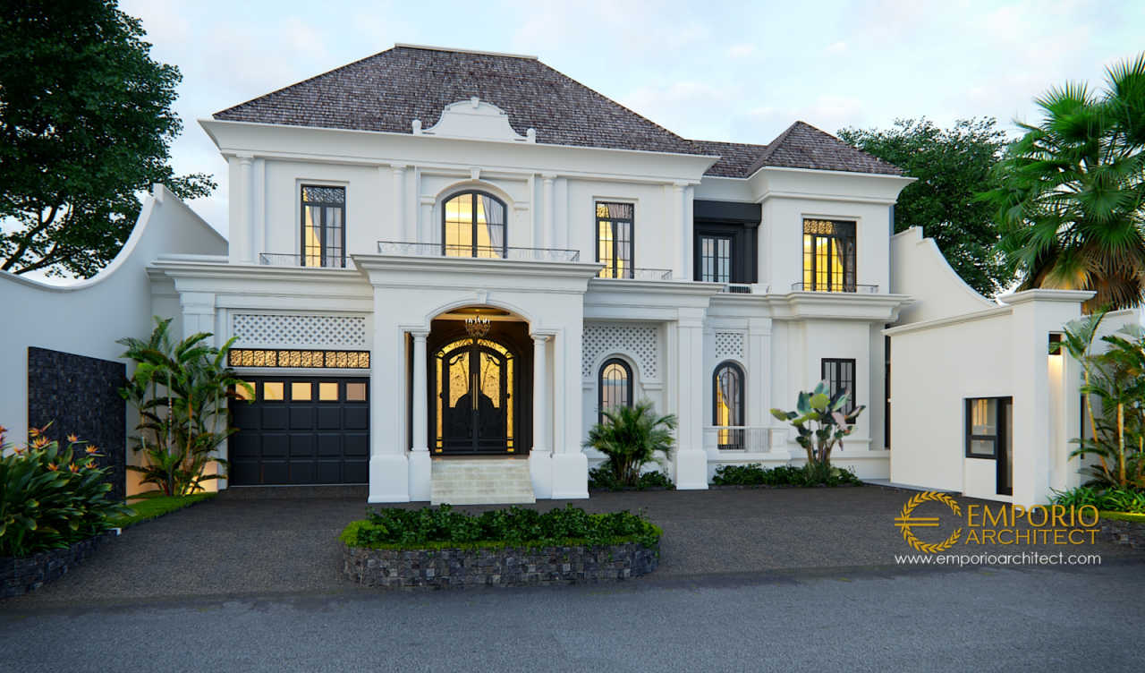Desain Rumah Classic 2 Lantai Bapak Gusti di Jakarta
